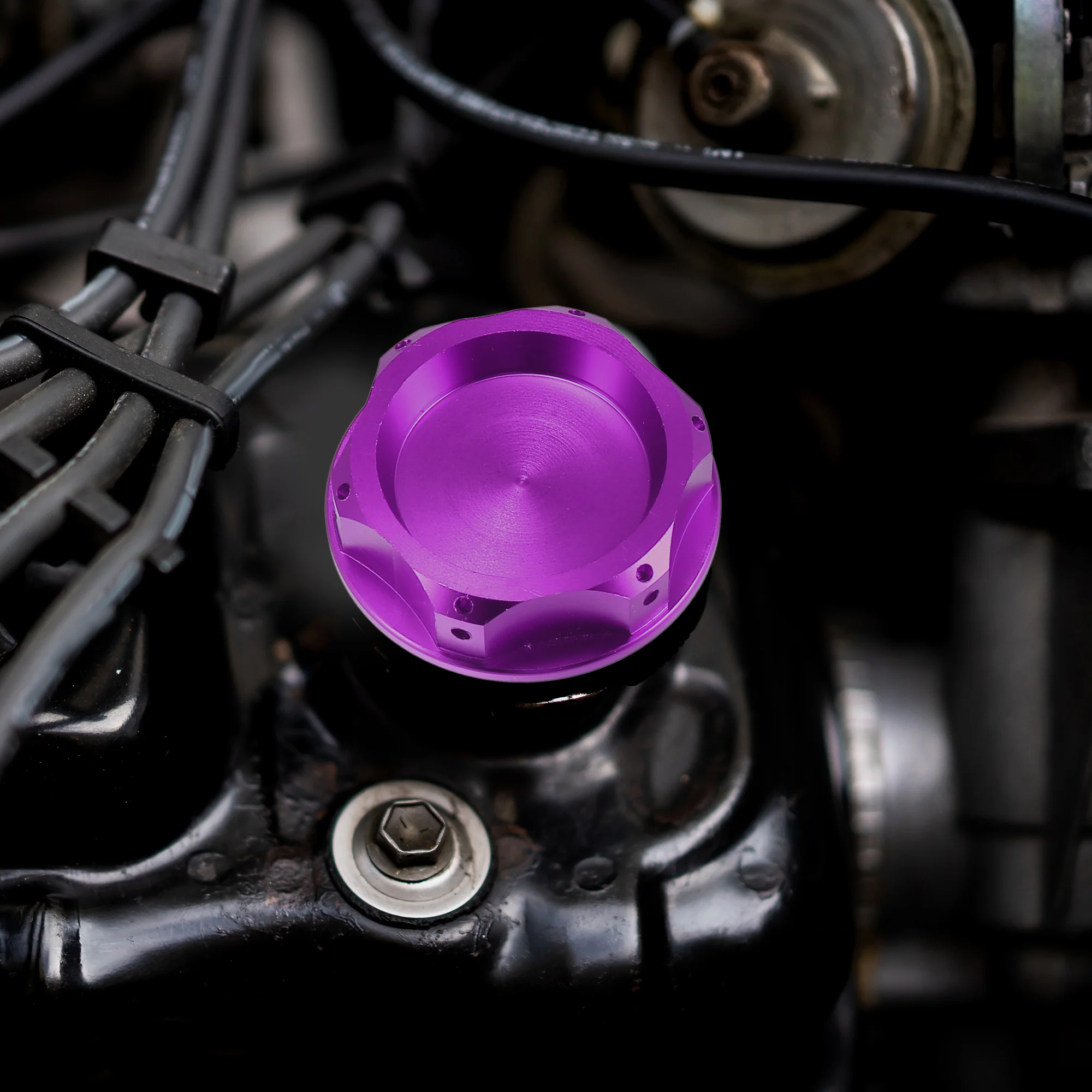 Purple Aluminum Alloy Gas Engine Oil Filler Cap Plug Cover for Subaru Impreza Outback Legacy - Image 4