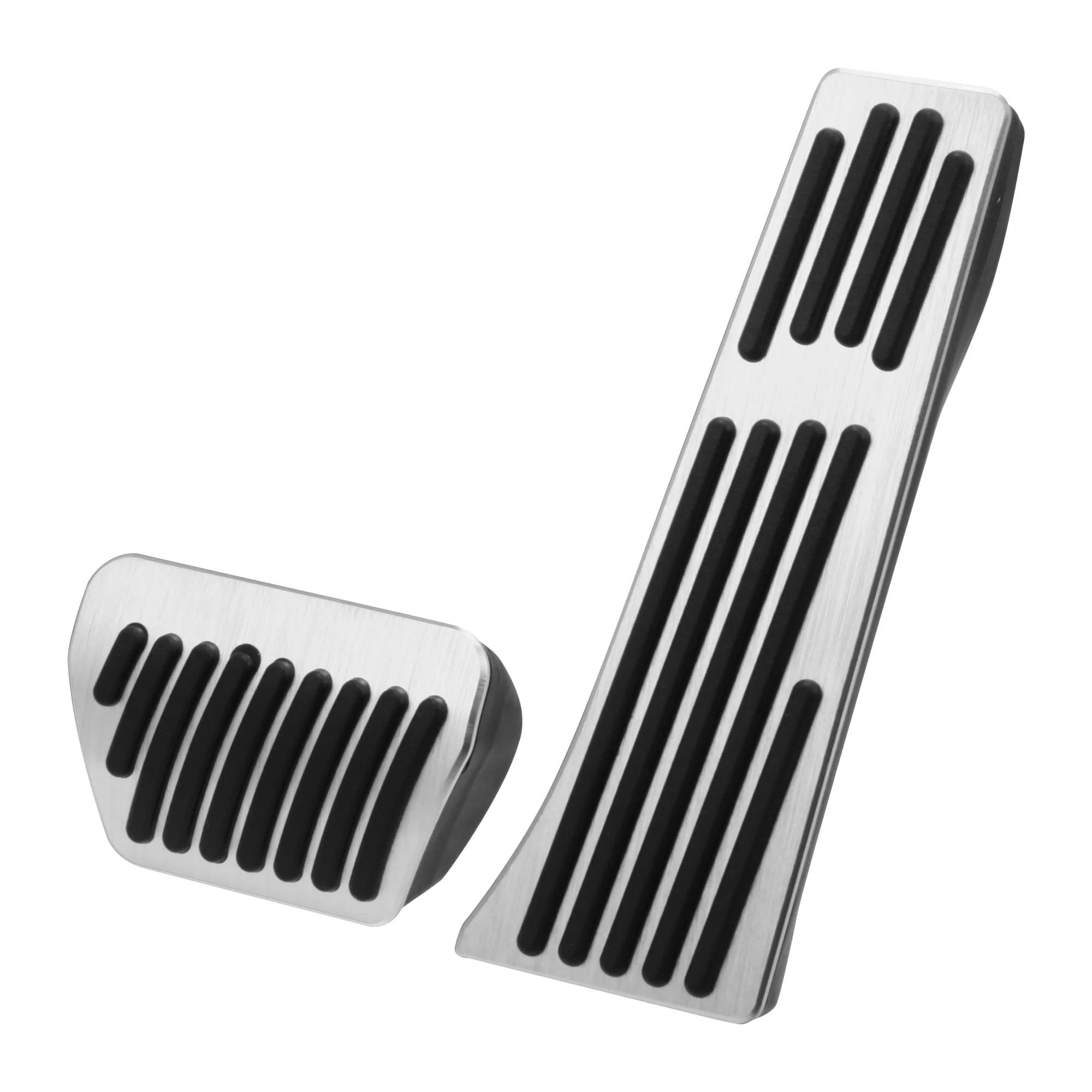 Gas Brake Pedal Cover Anti Slip Foot Pedals for BMW 1 2 3 4 5 7 Series 14-19 for BMW X3 X4 X5 X6 X7 17-21 Aluminum Alloy Silver Tone (Set of 2) - Image 3