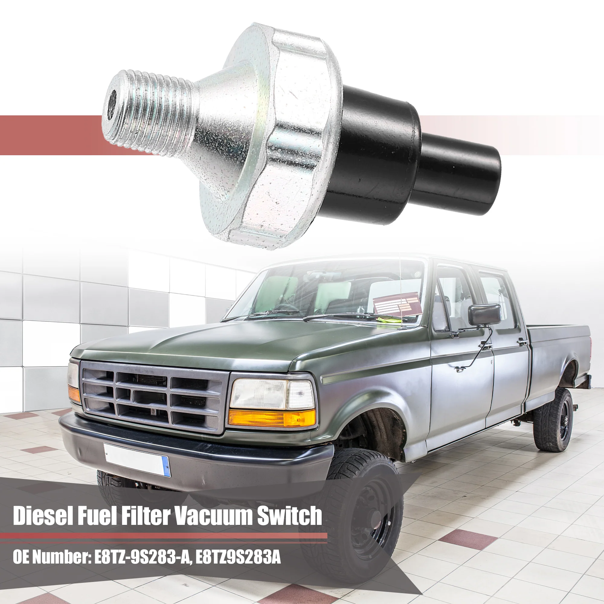 7.3L Diesel Fuel Filter Vacuum Switch E8TZ-9S283-A for Ford E-250 E-350 F-250 F-350 F59 FSD ESD for Ford Econoline Fuel Filter Sensor Bowl Vacuum Switch Asy Fuel Filter Vac - Image 4