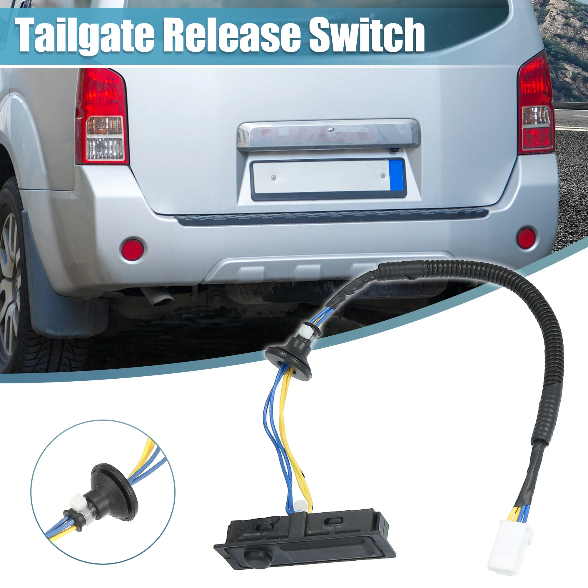 25380-3JA0A for Nissan Pathfinder Platinum 2016-2020 for Nissan Pathfinder Platinum Hybrid 2014-2015 Rear Liftgate Trunk Open Release Switch w/Intelligent Key - Image 4