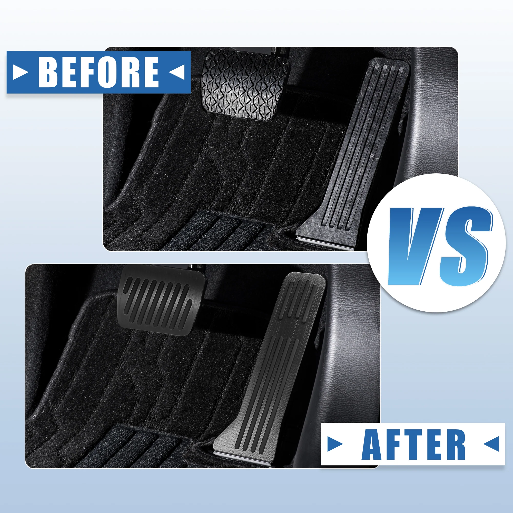 Anti Slip Aluminum Alloy Car Interior Foot Pedal Pads Accelerator Gas Brake Pedal Cover Kit Replacement for Mazda 2 3 6 CX-3 CX-5 CX-9 Black - Image 5