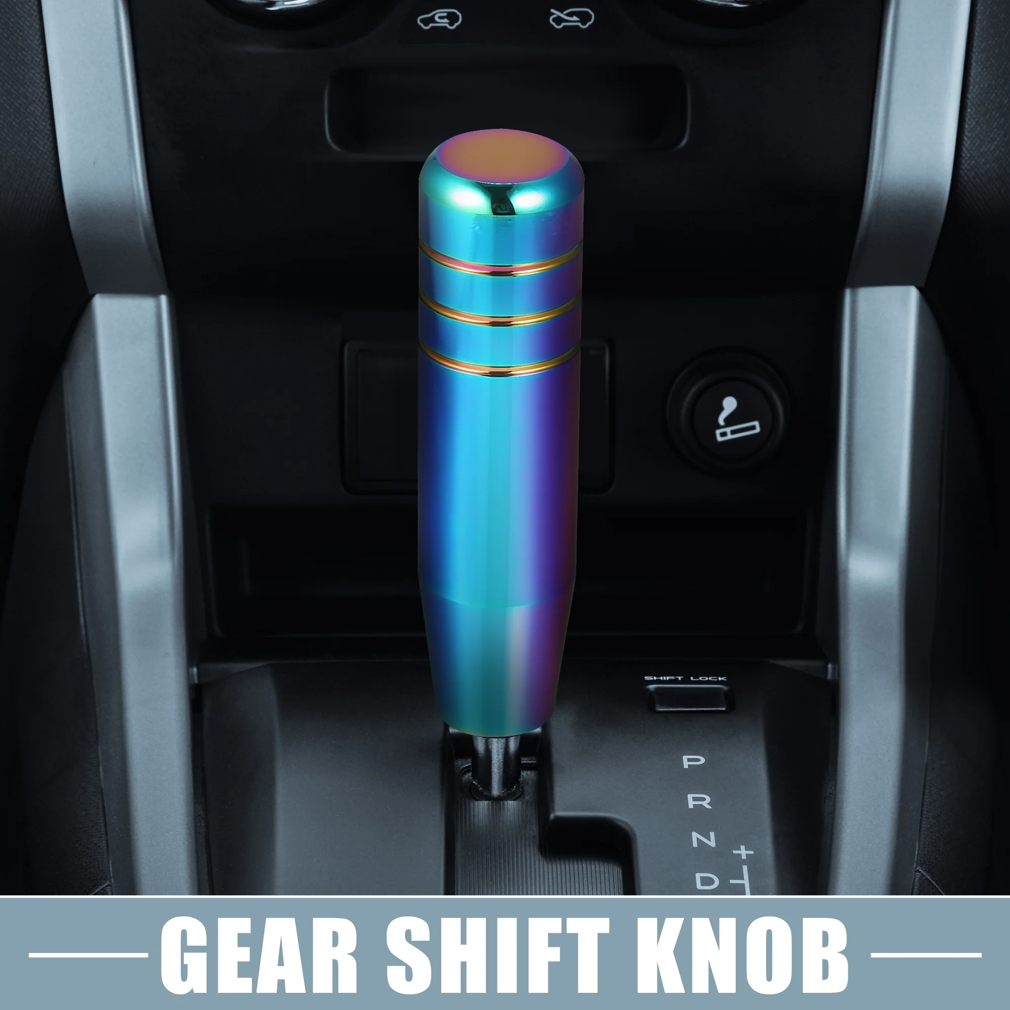Car Gear Shift Knob Universal W/ 3 Threaded Adapters 5 Inch Lever Cover Head Aluminum Alloy Multicolor - Image 5