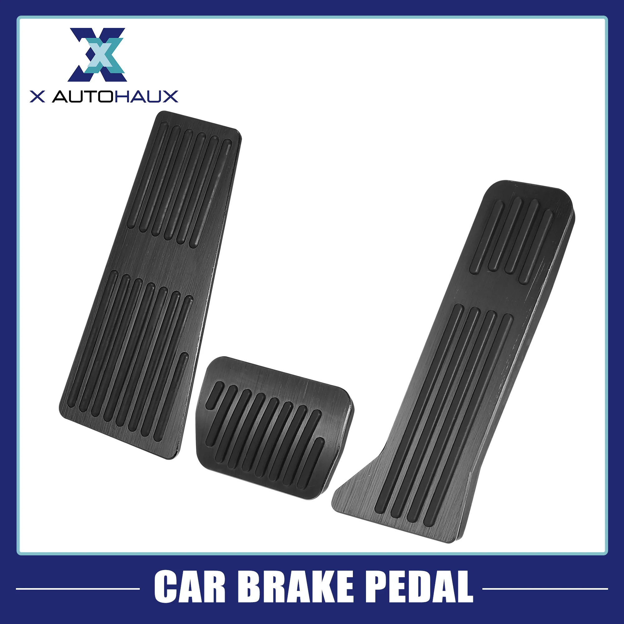 3 Pcs Anti Slip No Drilling Aluminum Alloy Pedal Covers Foot Pedal Pads for Mazda 2 3 6 CX-3 CX-5 CX-9 Black - Image 3