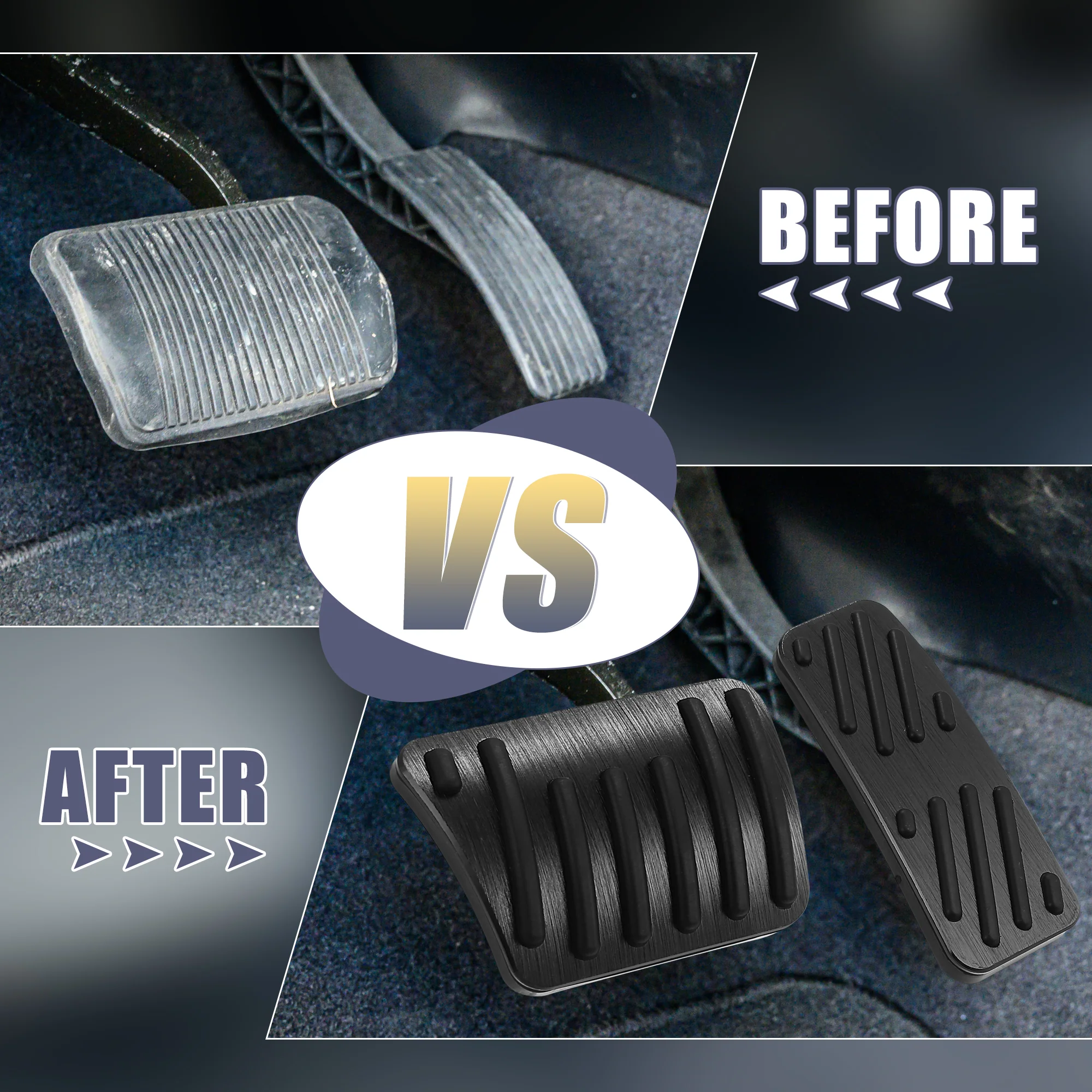 1 Set Brake Pedal Pad Gas Accelerator Pedal Cover for Jeep Cherokee 2014-2021 Black - Image 5