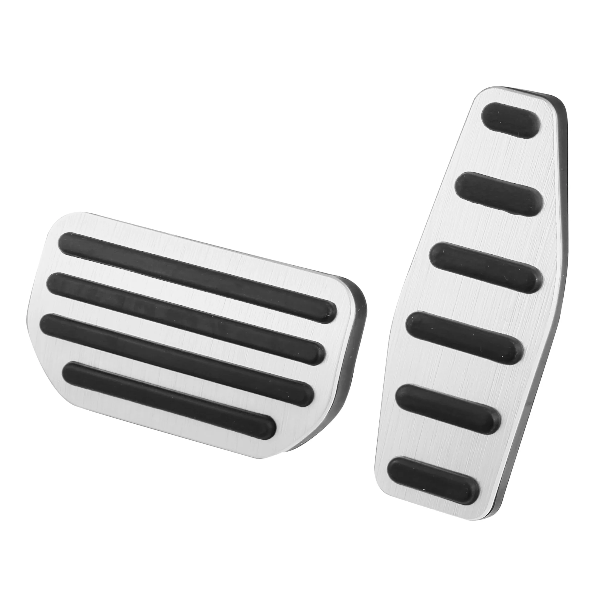 1 Set Automatic Transmission Brake Pedal Pad Gas Accelerator Pedal Cover for Suzuki Jimny JB64W Sierra JB74W Silver Tone