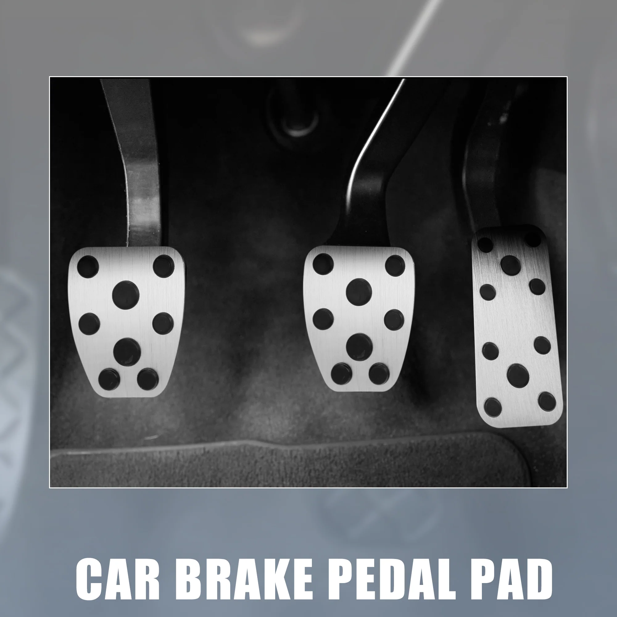 Anti Slip Aluminum Alloy Car Foot Pedal Pads Accelerator Gas Brake Clutch Pedal Cover Kit for Subaru Impreza GE GH GR GV Forester SG SH SJ Silver Tone - Image 4