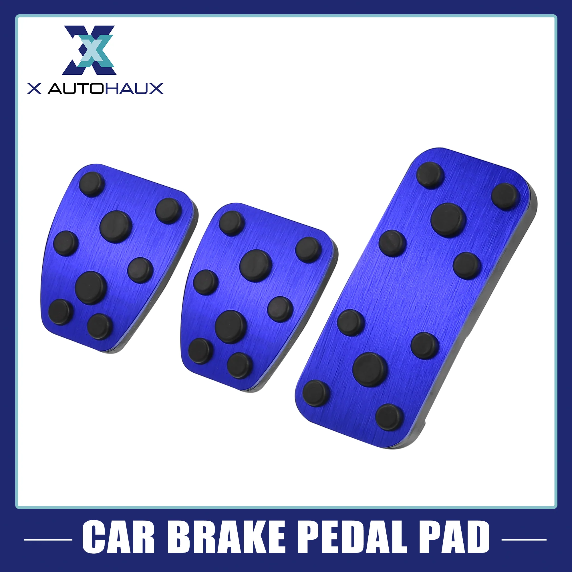 Anti Slip Aluminum Alloy Car Foot Pedal Pads Accelerator Gas Brake Clutch Pedal Cover Kit for Subaru Impreza GE GH GR GV Forester SG SH SJ Blue - Image 3