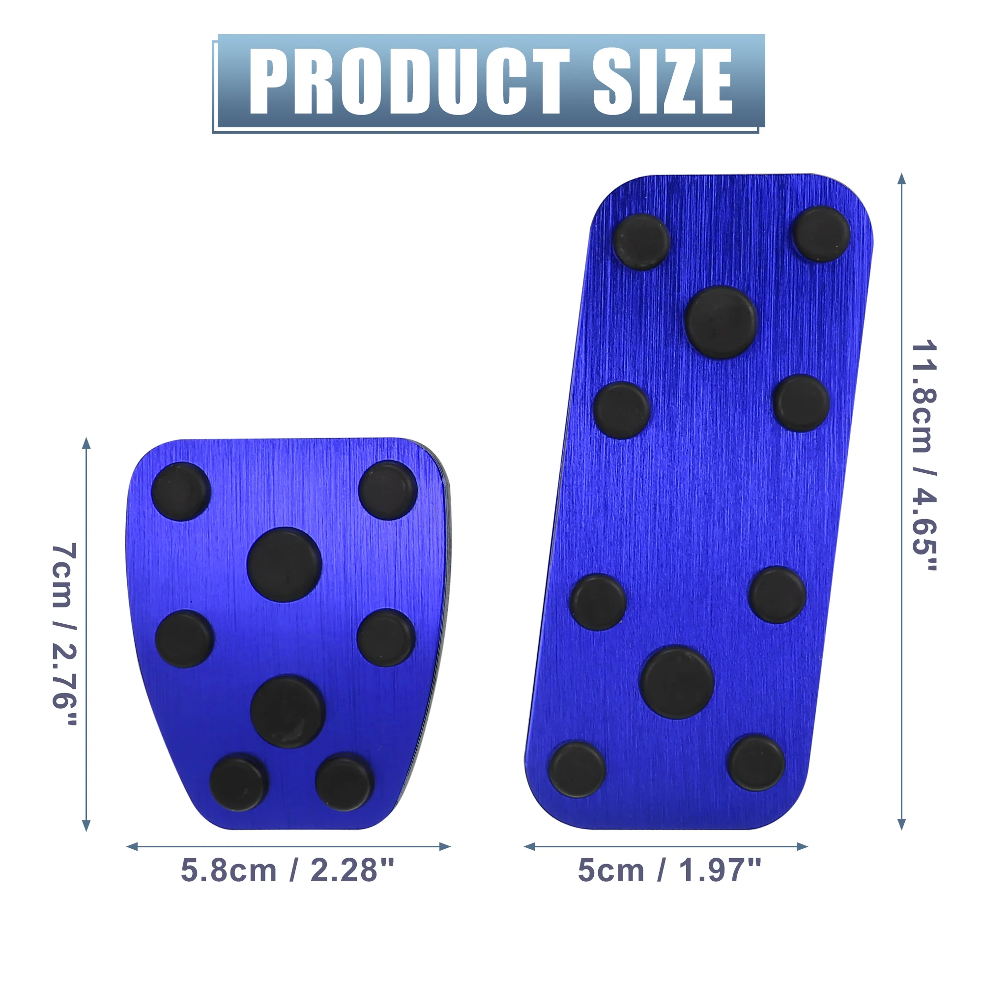 Anti Slip Aluminum Alloy Car Foot Pedal Pads Accelerator Gas Brake Clutch Pedal Cover Kit for Subaru Impreza GE GH GR GV Forester SG SH SJ Blue - Image 6