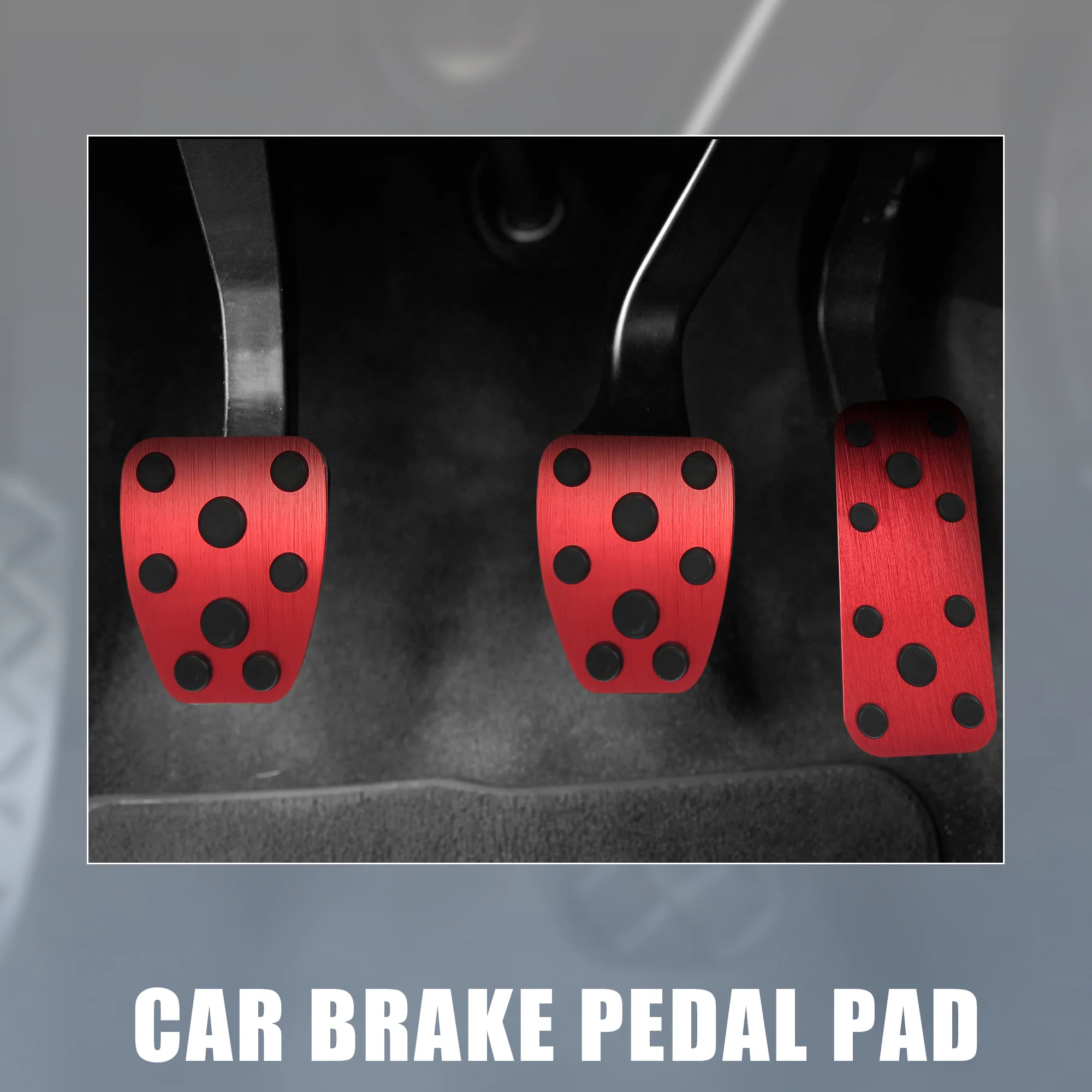 Anti Slip Aluminum Alloy Car Foot Pedal Pads Accelerator Gas Brake Clutch Pedal Cover Kit for Subaru Impreza GE GH GR GV Forester SG SH SJ Red - Image 4