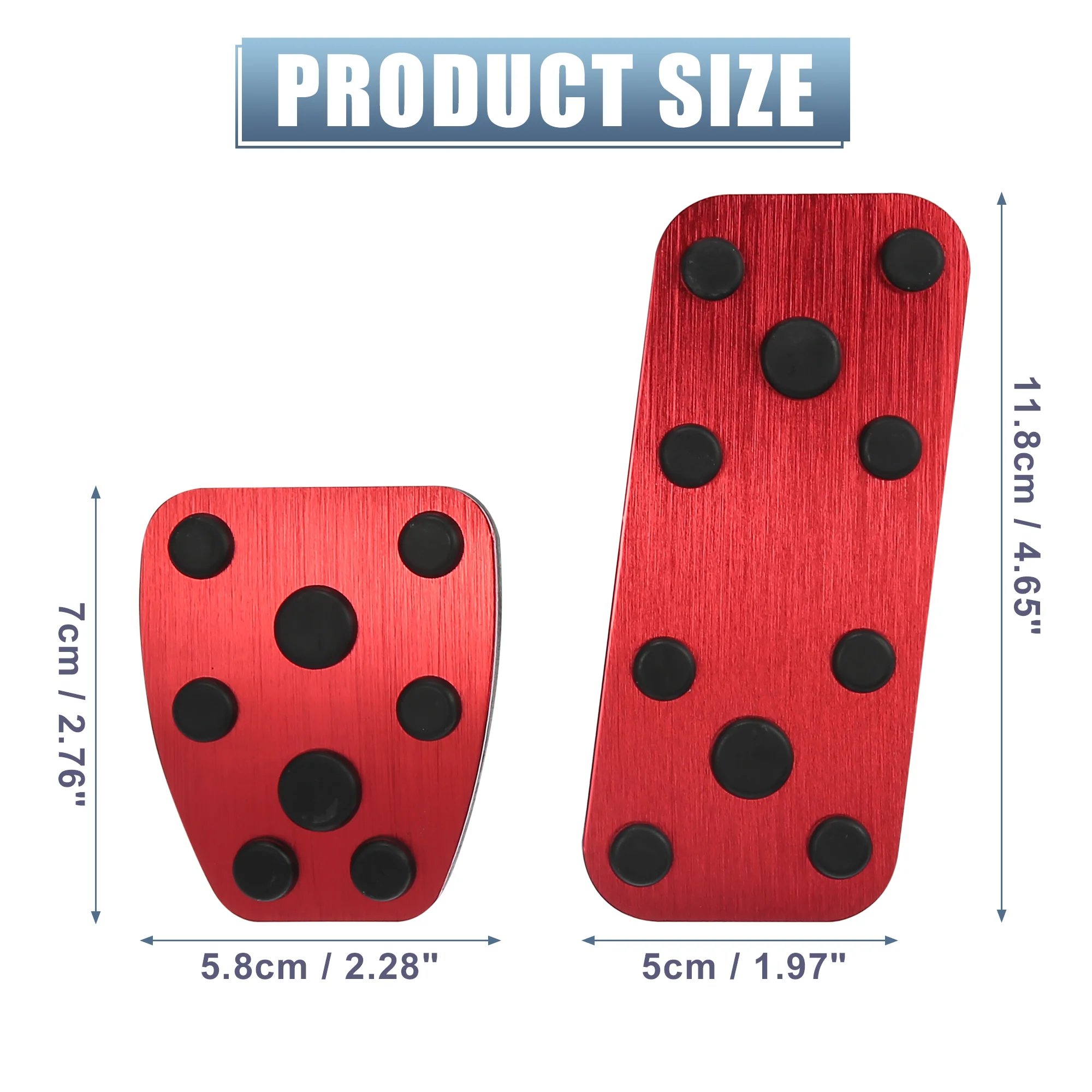 Anti Slip Aluminum Alloy Car Foot Pedal Pads Accelerator Gas Brake Clutch Pedal Cover Kit for Subaru Impreza GE GH GR GV Forester SG SH SJ Red - Image 6