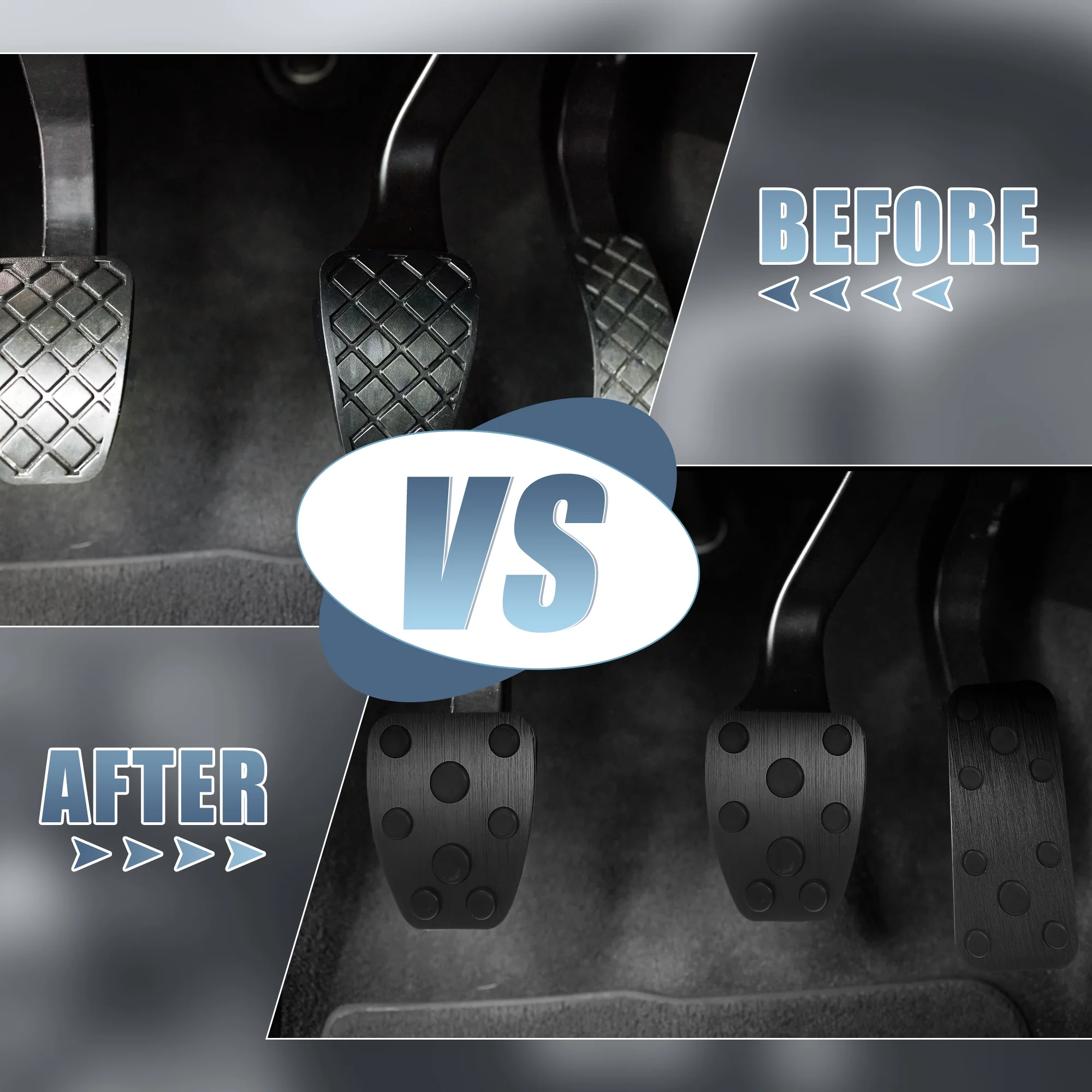 Anti Slip Aluminum Alloy Car Foot Pedal Pads Accelerator Gas Brake Clutch Pedal Cover Kit for Subaru Impreza GE GH GR GV Forester SG SH SJ Black - Image 5