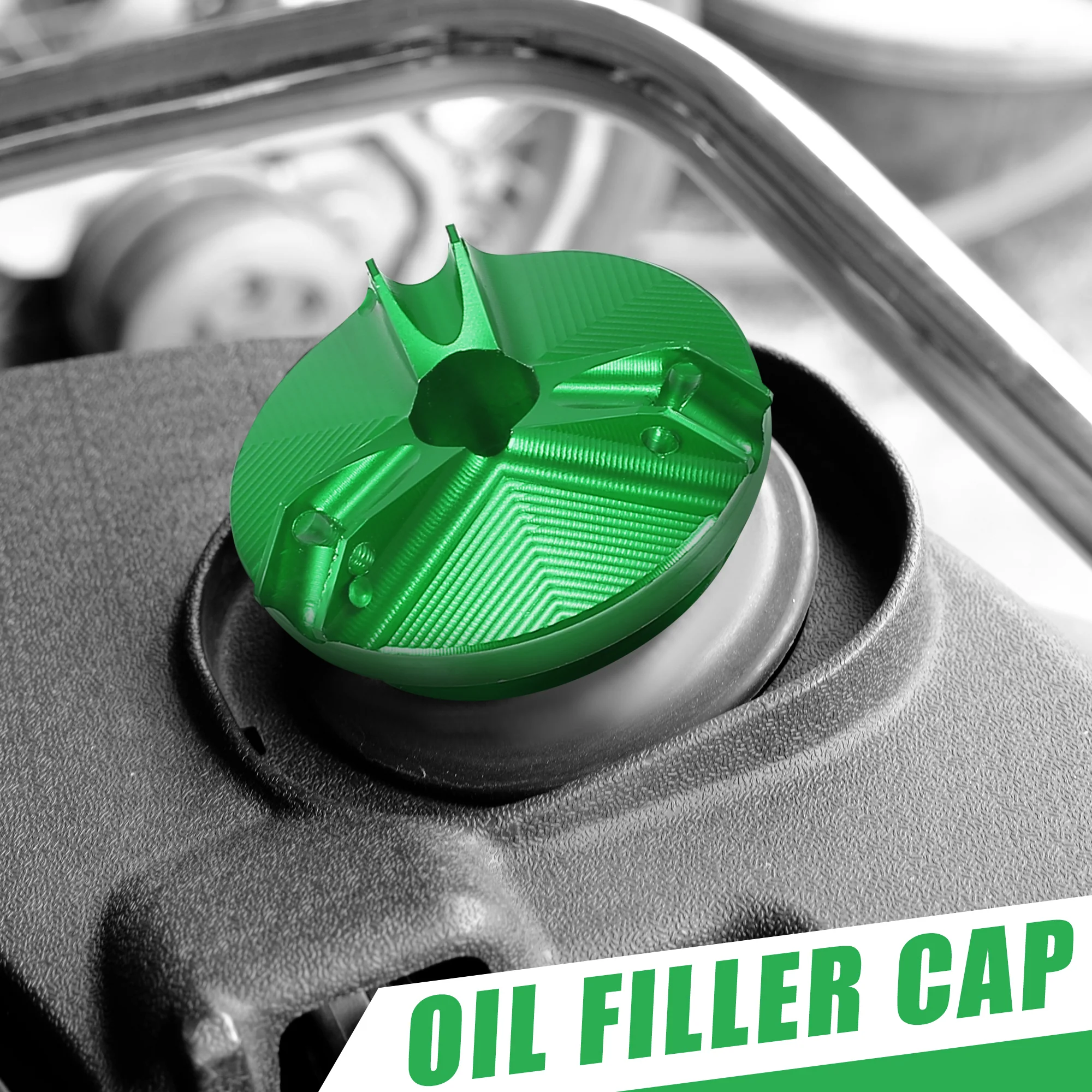 Engine Oil Filler Cap Oil Filler Plug Cover Green for Yamaha YZF-R6S YZF-R6 YZF-R3 YZF-R125 YZF-R1 FZ750 FZ600 - Image 4