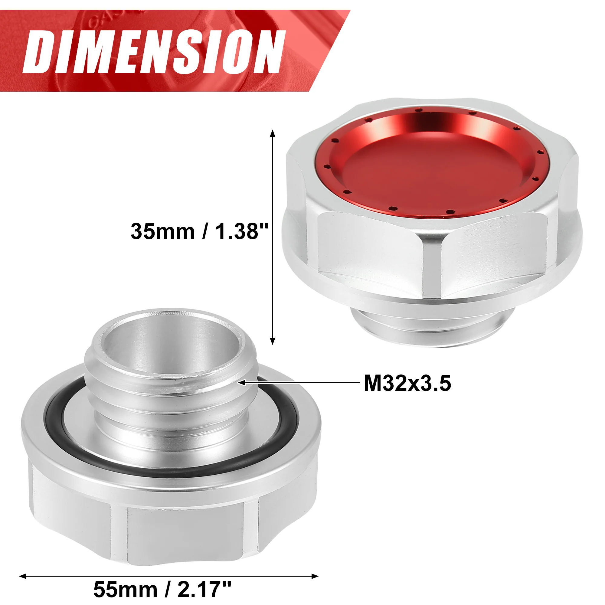 Engine Oil Filler Cap Oil Filler Plug Cover Red for Acura Integra RSX TSX for Honda Accord Civic Element - Image 7