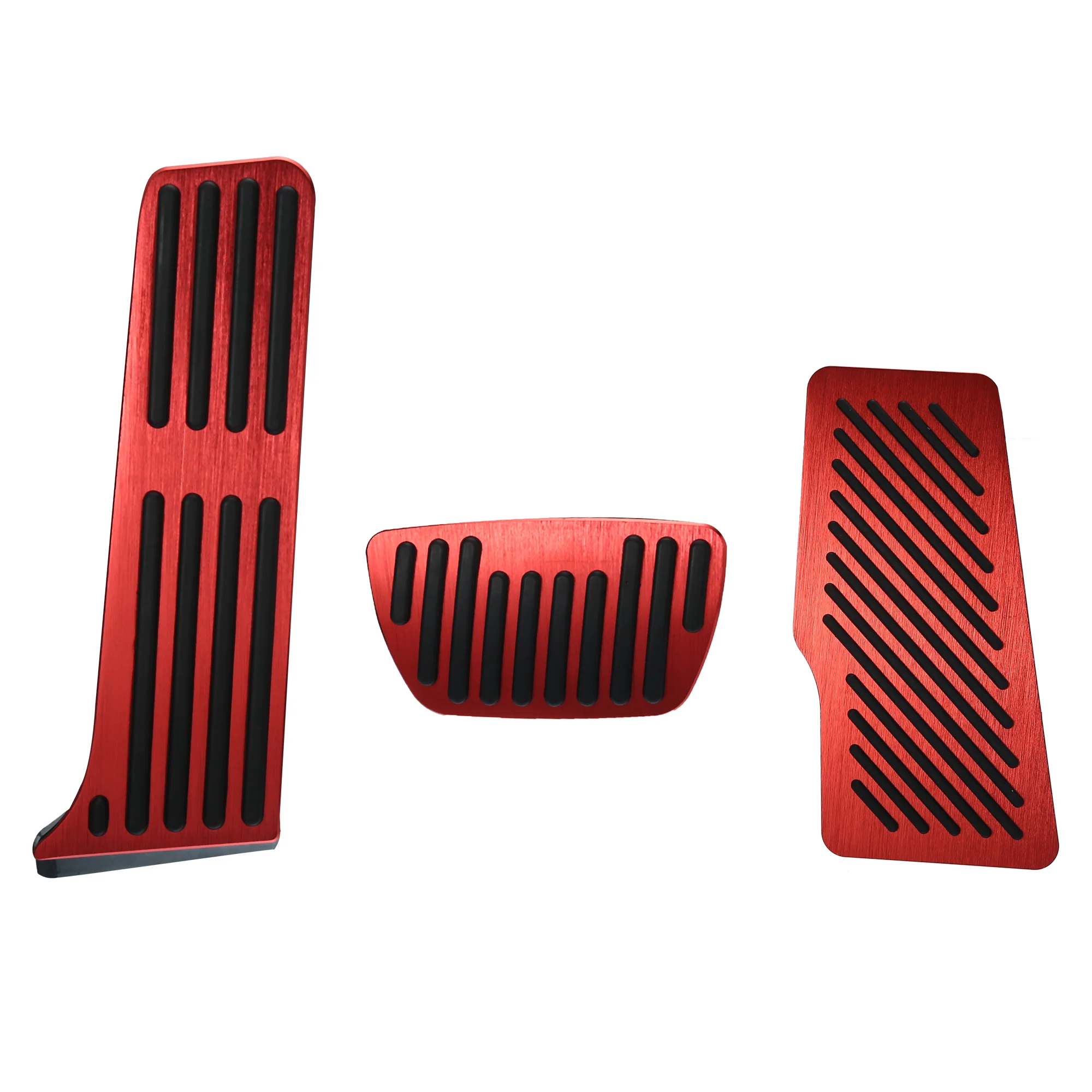 3pcs Red Aluminum Car Brake Gas Accelerator Rest Pedal Non Slip Cover Pads for Toyota Camry 2018-2022