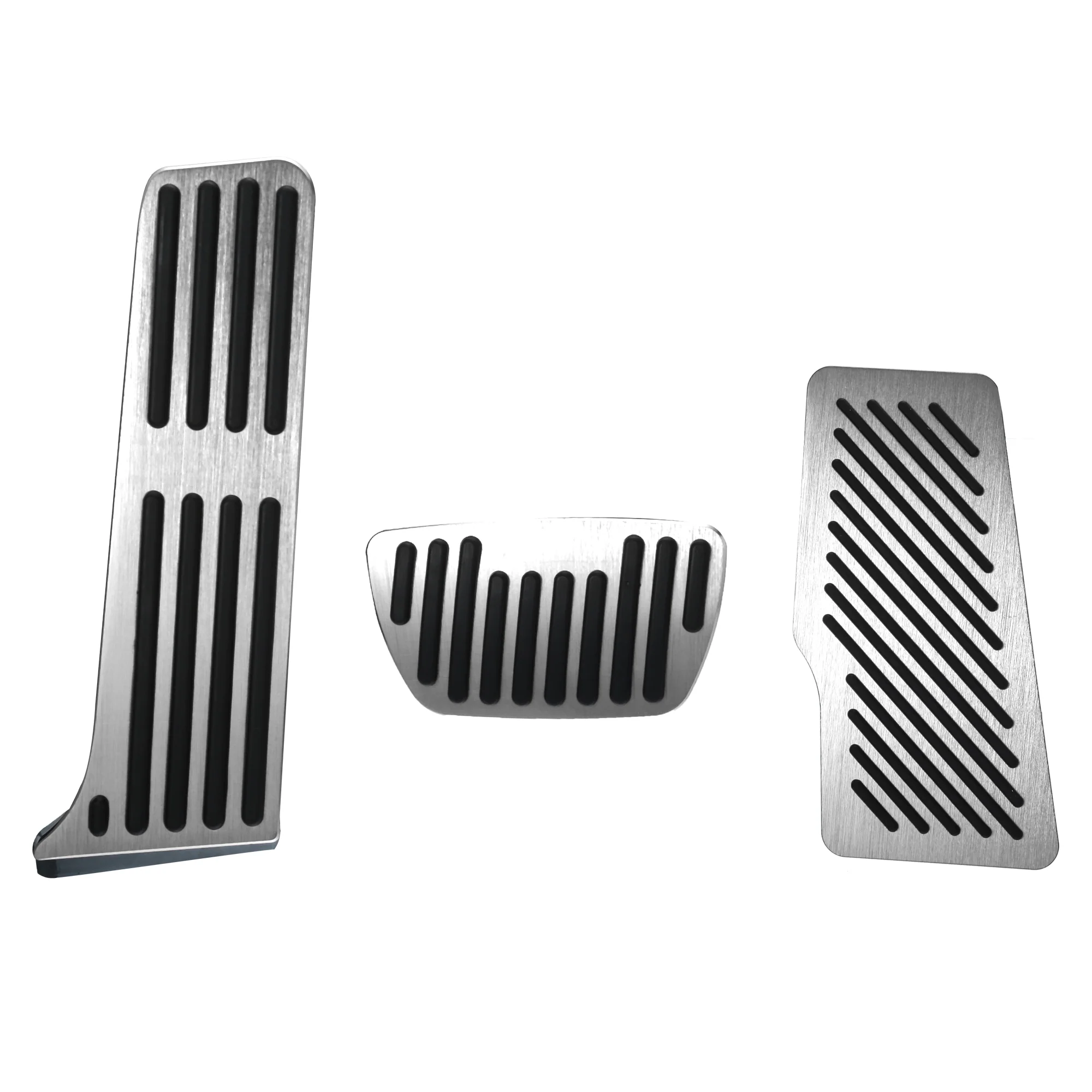 3pcs Silver Tone Aluminum Car Brake Gas Accelerator Rest Foot Pedal Kit Non Slip Cover Pads for Toyota Camry 2018-2022 - Image 3