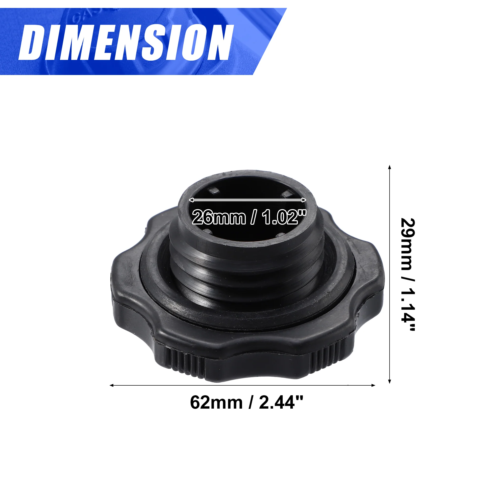 Engine Fuel Tank Cap Gas Oil Filler Plug Cover Replace 0453-10-250 for Mazda MX-6 1988-1997 for Mazda Millenia Miata Black - Image 7