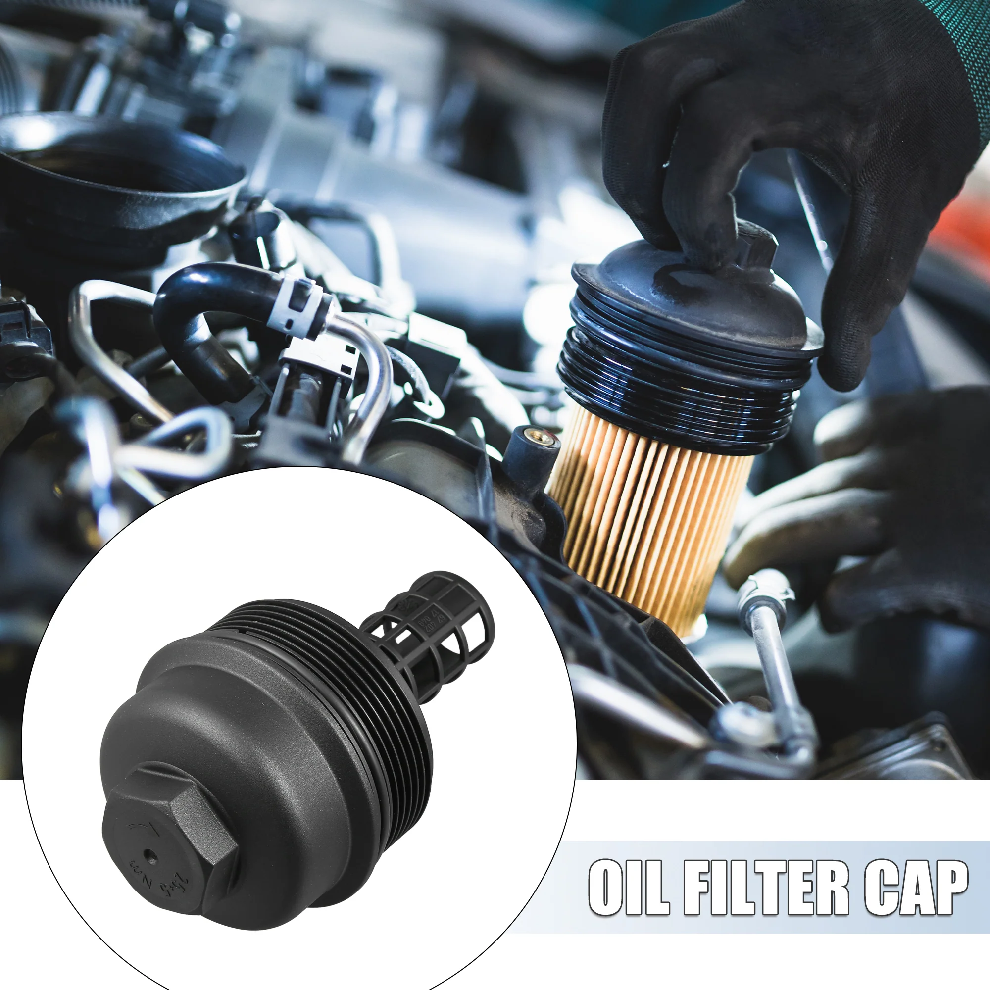 6740217339 Engine Oil Filter Housing Cap Cover for Volvo V70 MK2 2000-2007 for Volvo S60 2000-2010 2.4L Diesel - Image 4