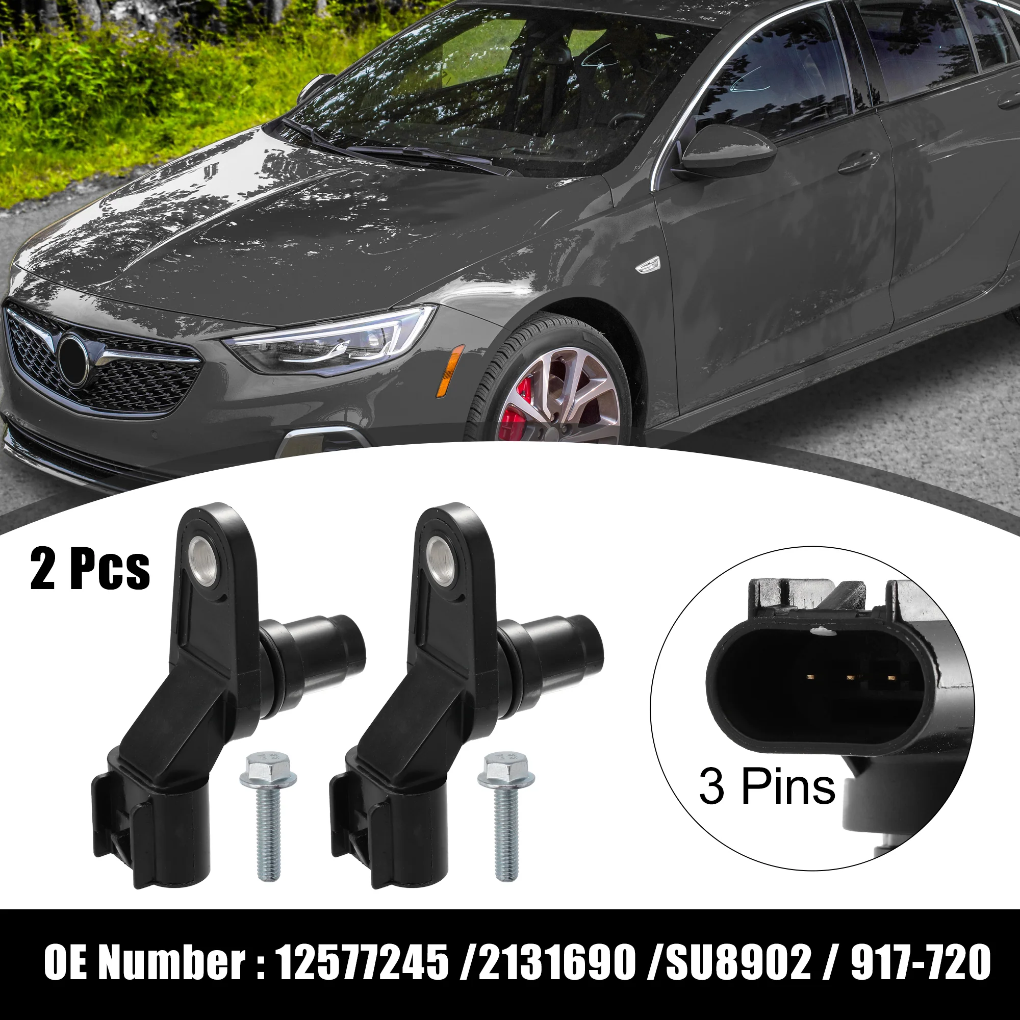 2pcs Car Engine Camshaft Position Sensor with Bolts 12577245 for Buick Regal 2011-2017 for Chevrolet Cobalt 2006-2010 for Pontiac for GMC - Image 2