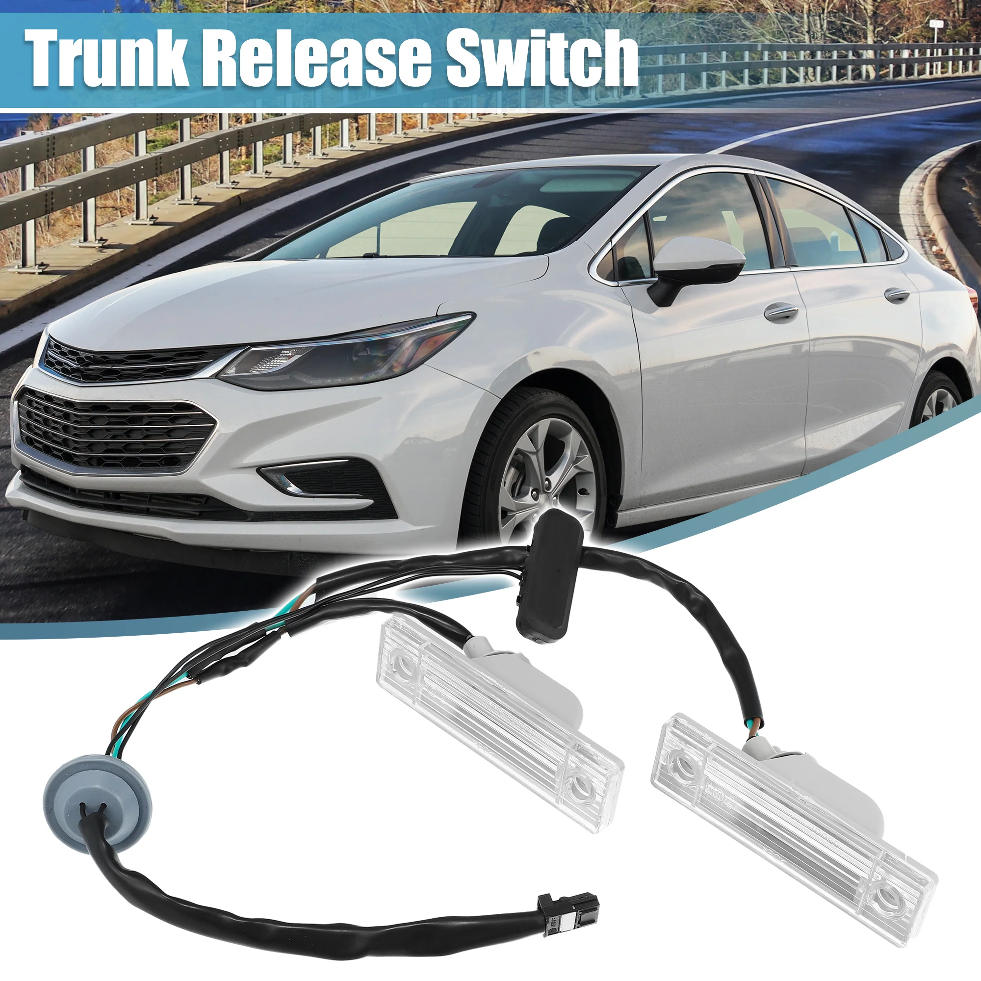 95107229 95961097 Trunk Tailgate Handle Release Switch Rear Door Hatch Liftgate Switch with License Plate Lamp for Chevrolet Cruze 2011 2012 2013 2014 - Image 2