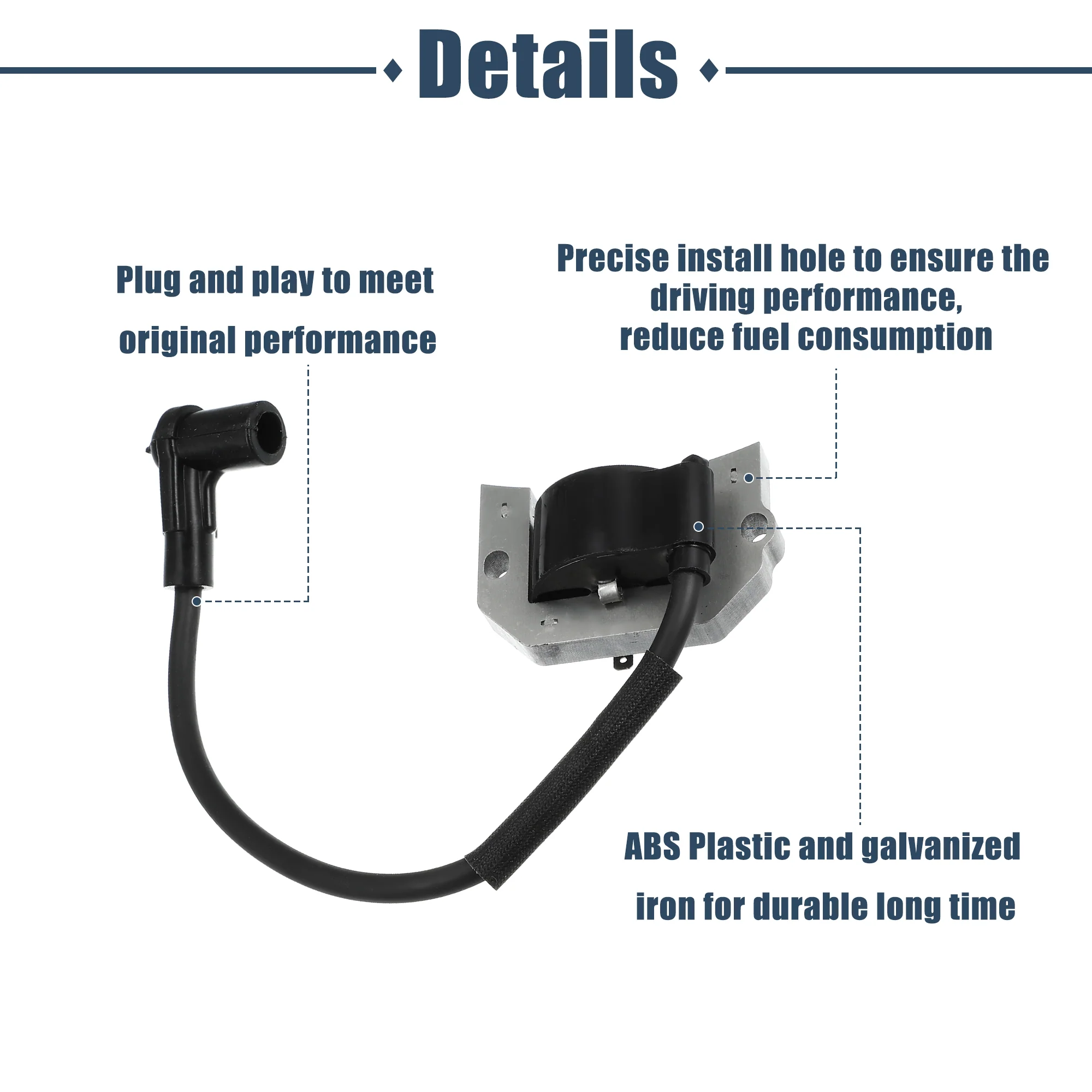 2 Pcs Ignition Coil 21171-7001 21171-7034 for Kawasaki FH381V FH430V FH500V FH580V FH641D FH680D FH721D Ignition Coil Assembly for Kawasaki Lawn Mower Ignition Coil Pack Black - Image 7