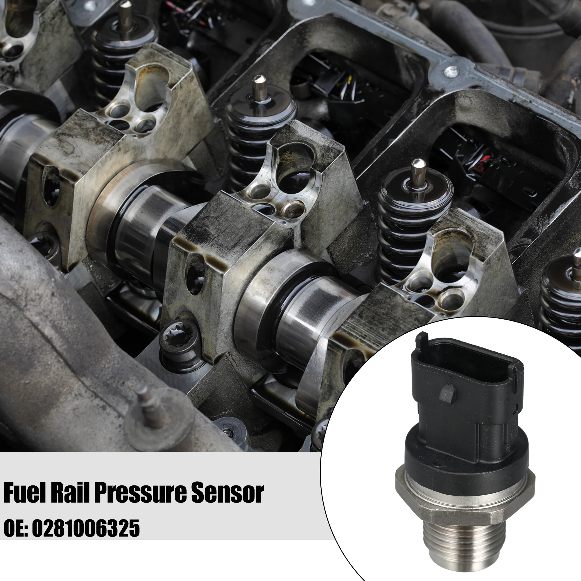 Fuel Rail Pressure Sensor 0281006325 Equipment Fuel Pressure Sensor for Dodge for Ram 2500 Diesel 5.9L 2003-2007 - Image 3