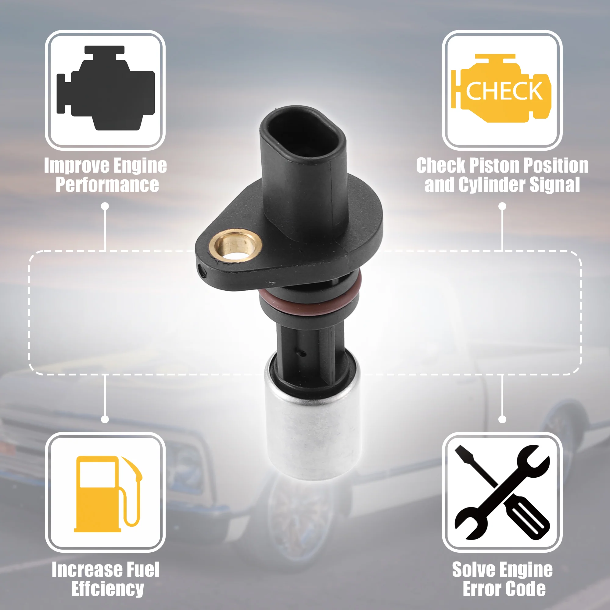 Crankshaft Position Sensor 24575636 for Chevrolet S10 EL 2.5L L4 - Gas 1993 for Pontiac Sunfire SE 2.2L L4 - Gas 1997-2001 - Image 5