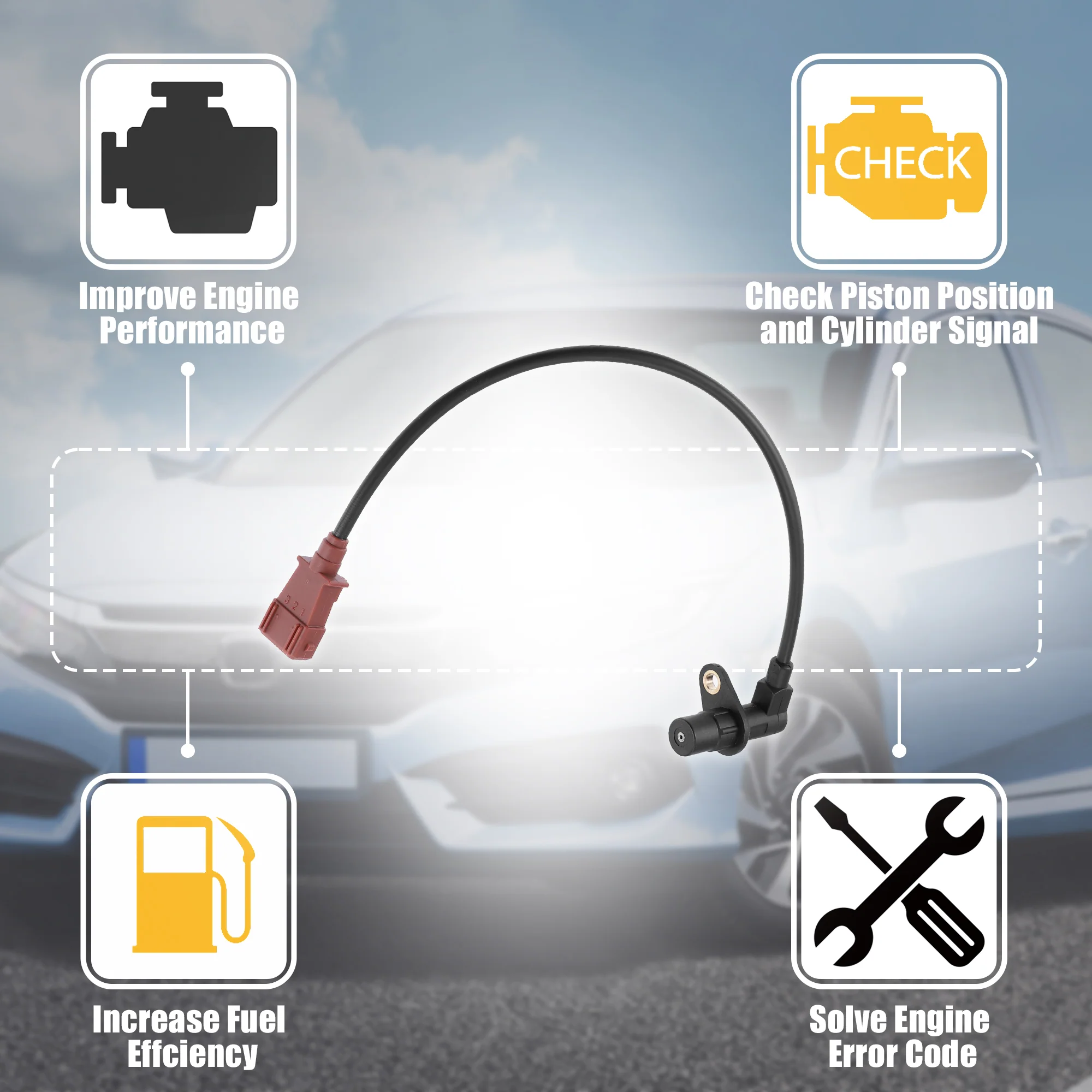 Crankshaft Position Sensor Replace 96085170 for Peugeot 205 306 405 for Citroen AX Saxo - Image 5