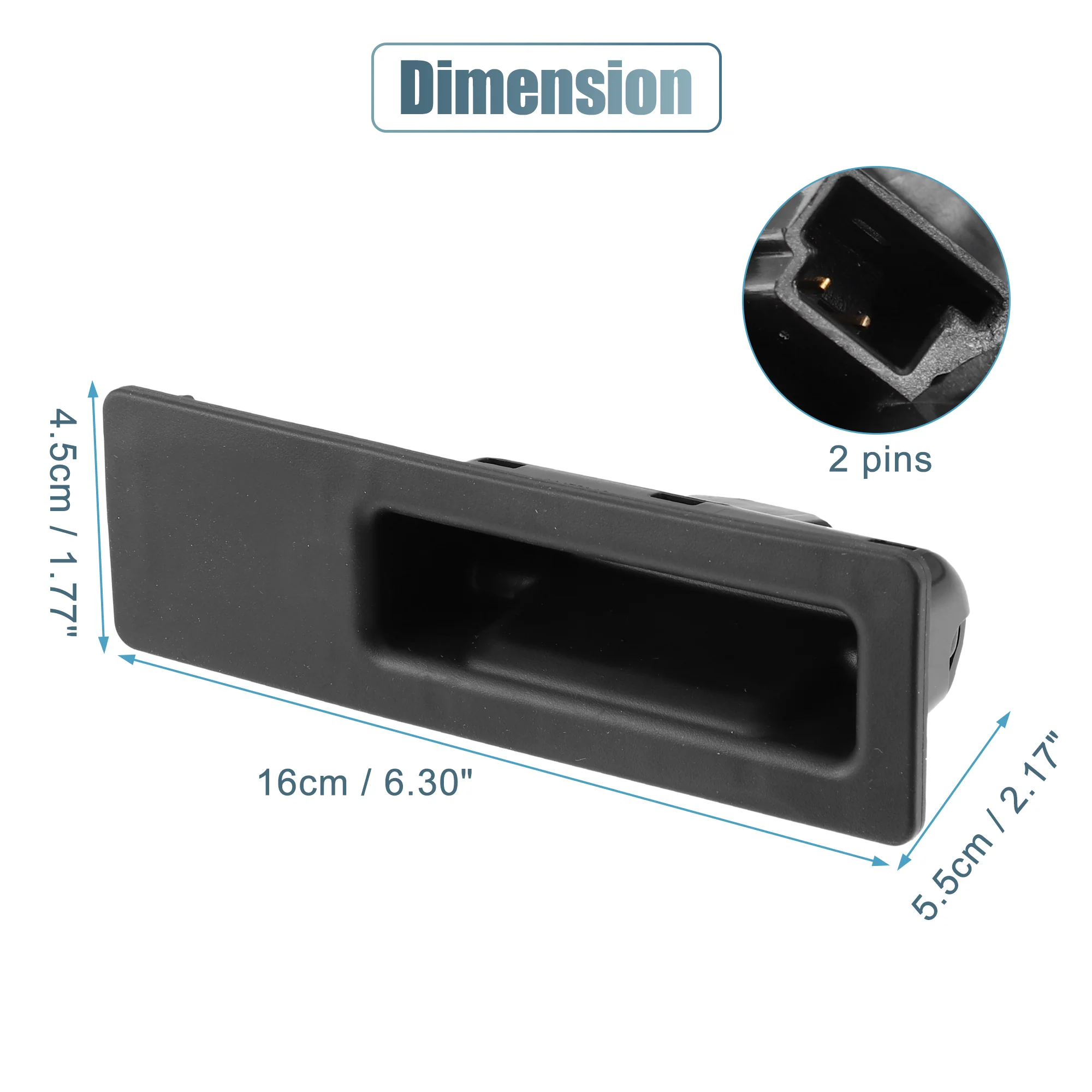51247368752 Trunk Tailgate Handle Release Switch Rear Door Hatch Liftgate Latch Button Switch for BMW X3 2015-2017 for BMW X4 2015-2018 Black - Image 4