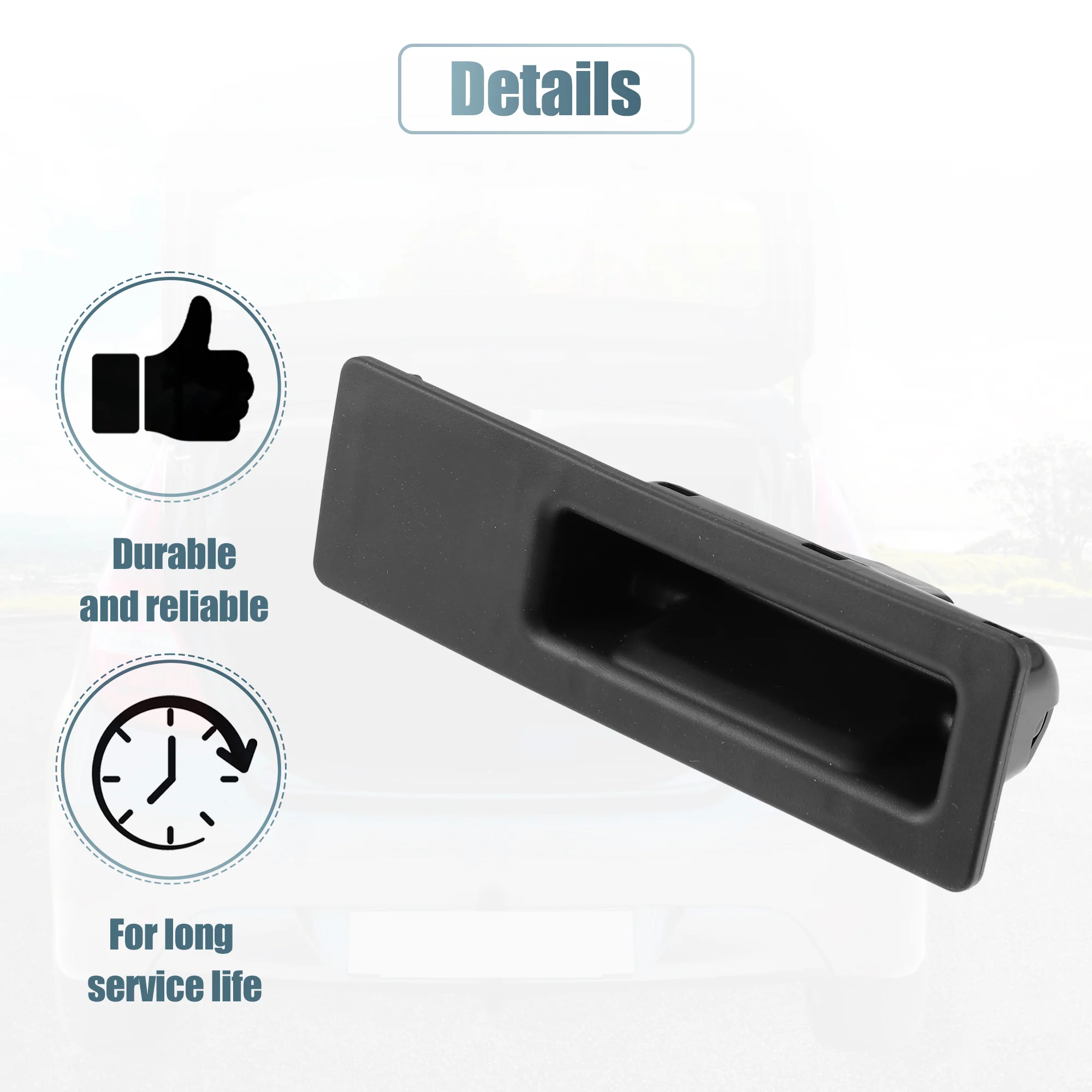 51247368752 Trunk Tailgate Handle Release Switch Rear Door Hatch Liftgate Latch Button Switch for BMW X3 2015-2017 for BMW X4 2015-2018 Black - Image 7