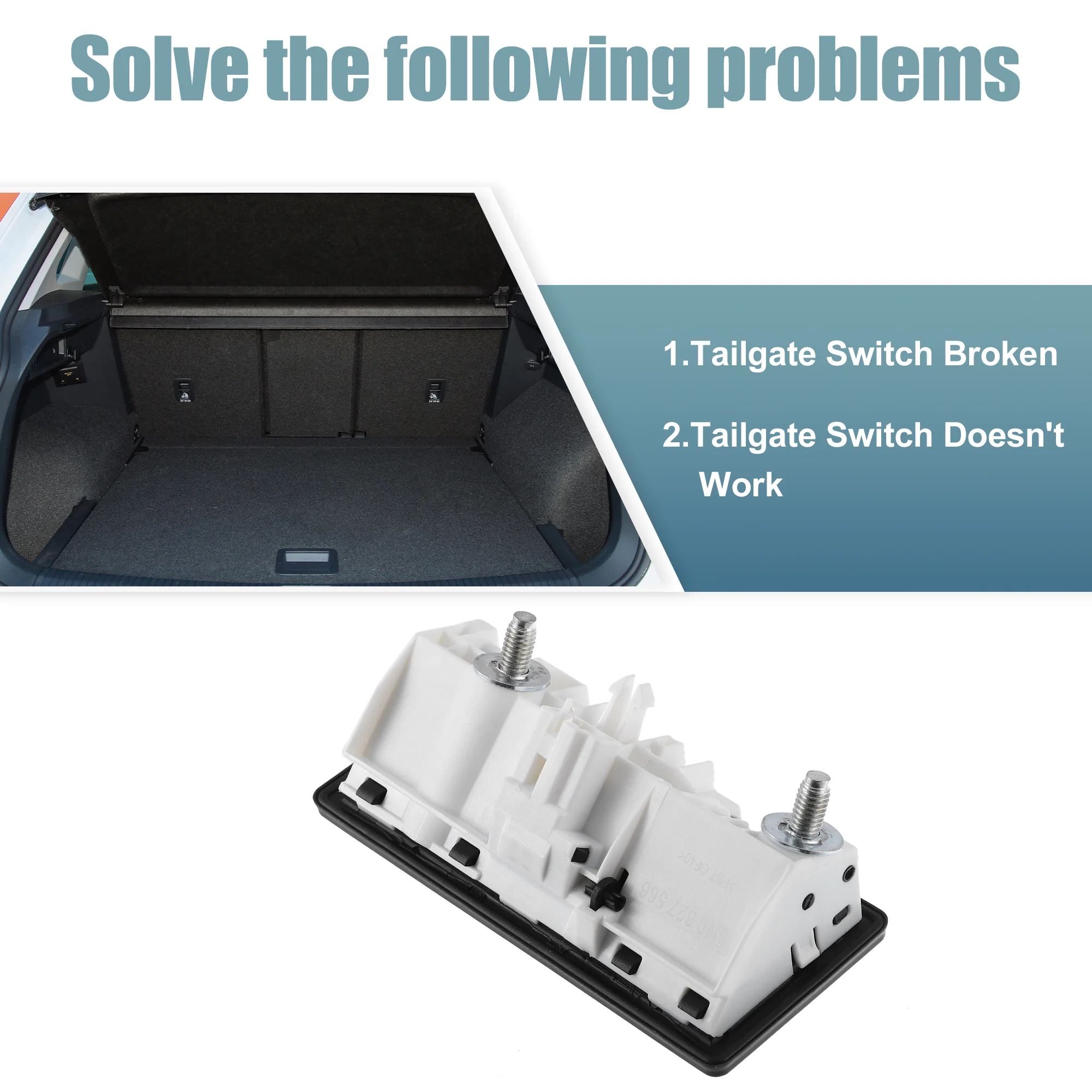 5N0827566T 5N0827566 Rear Trunk Tailgate Rear Door Switch for Volkswagen Jetta 2010-2018 for Volkswagen Tiguan 2009-2017 - Image 6