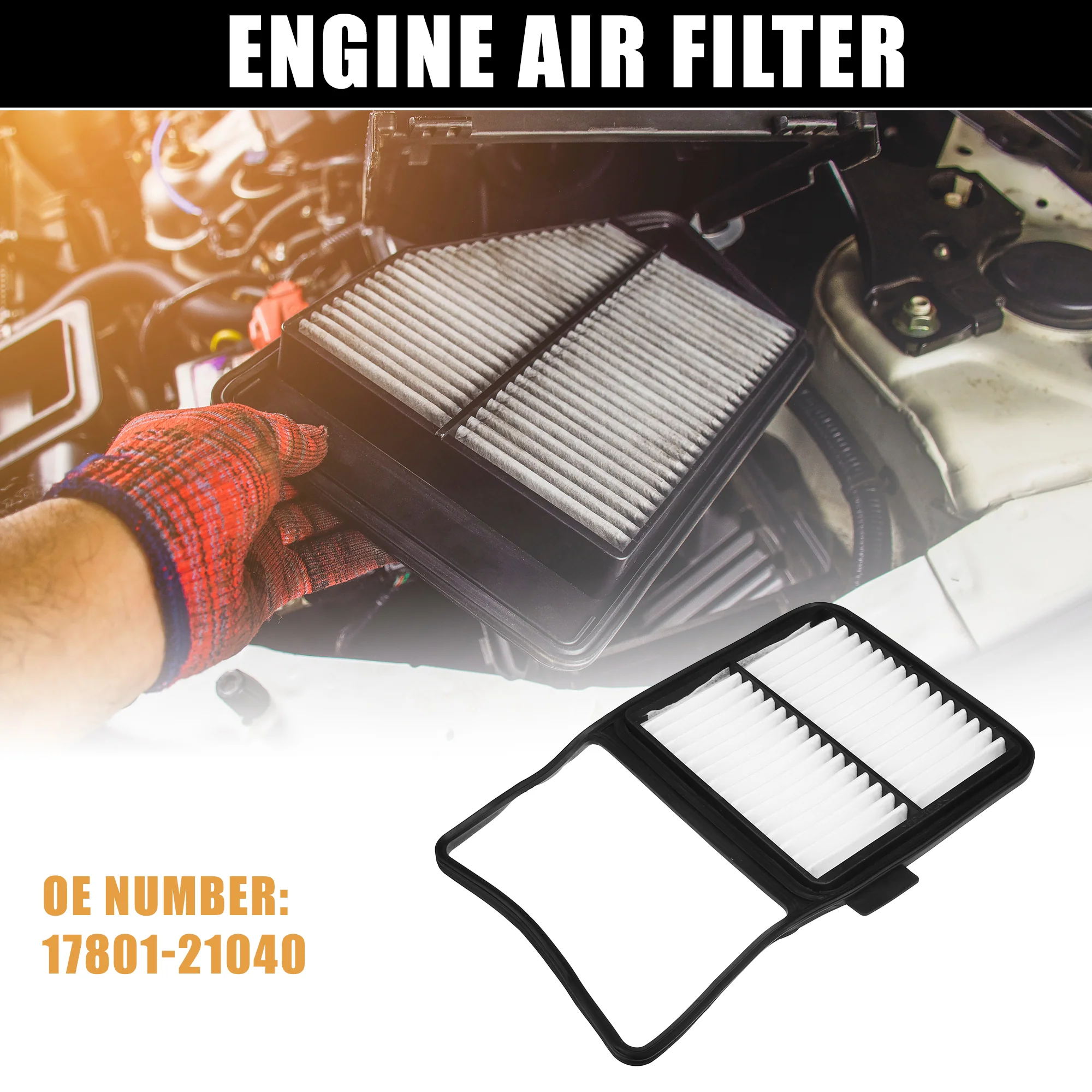 Car Engine Air Filter 17801-21040 for Toyota Prius 1.5L 2004-2008 - Image 2