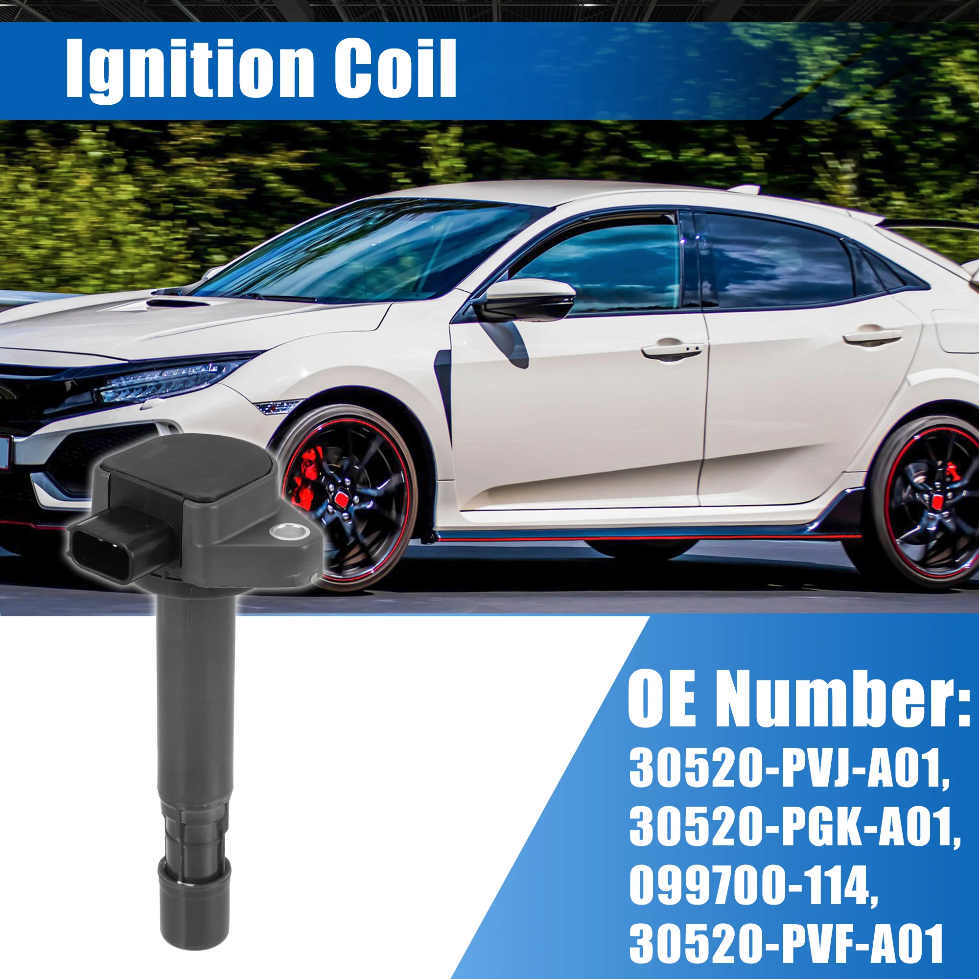 Car Ignition Coil 30520-PVJ-A01 30520-PGK-A01 099700-114 30520-PVF-A01 for Honda Pilot 3.5L V6 - Gas 2003-2008 - Image 2