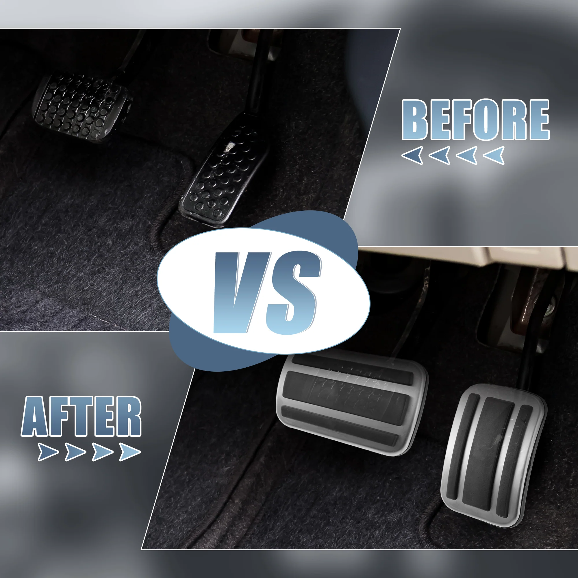 2pcs Foot Pedal Brake Gas Pedal Pad Non-Slip Foot Pedal Pad Covers for Peugeot 508 2012-2014 for Citroen C5 2011-2014 Automatic Transmission - Image 4