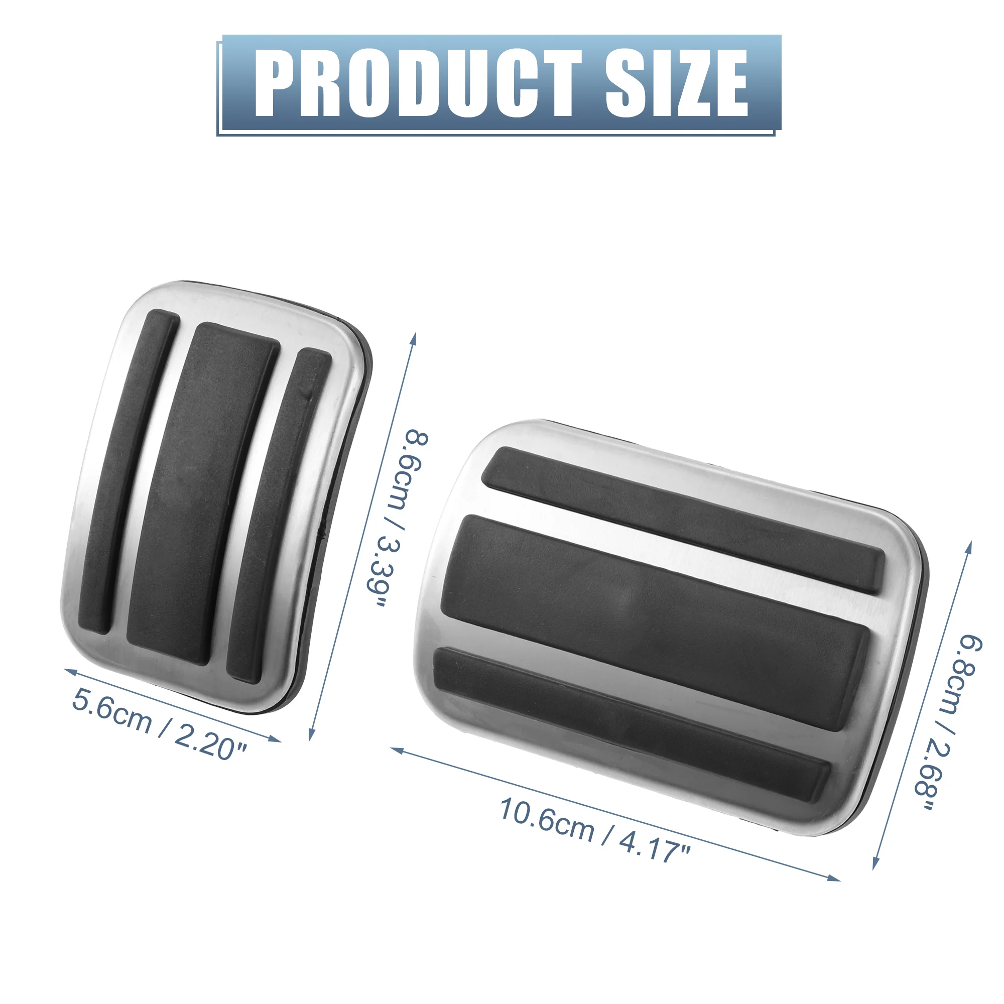 2pcs Foot Pedal Brake Gas Pedal Pad Non-Slip Foot Pedal Pad Covers for Peugeot 508 2012-2014 for Citroen C5 2011-2014 Automatic Transmission - Image 5