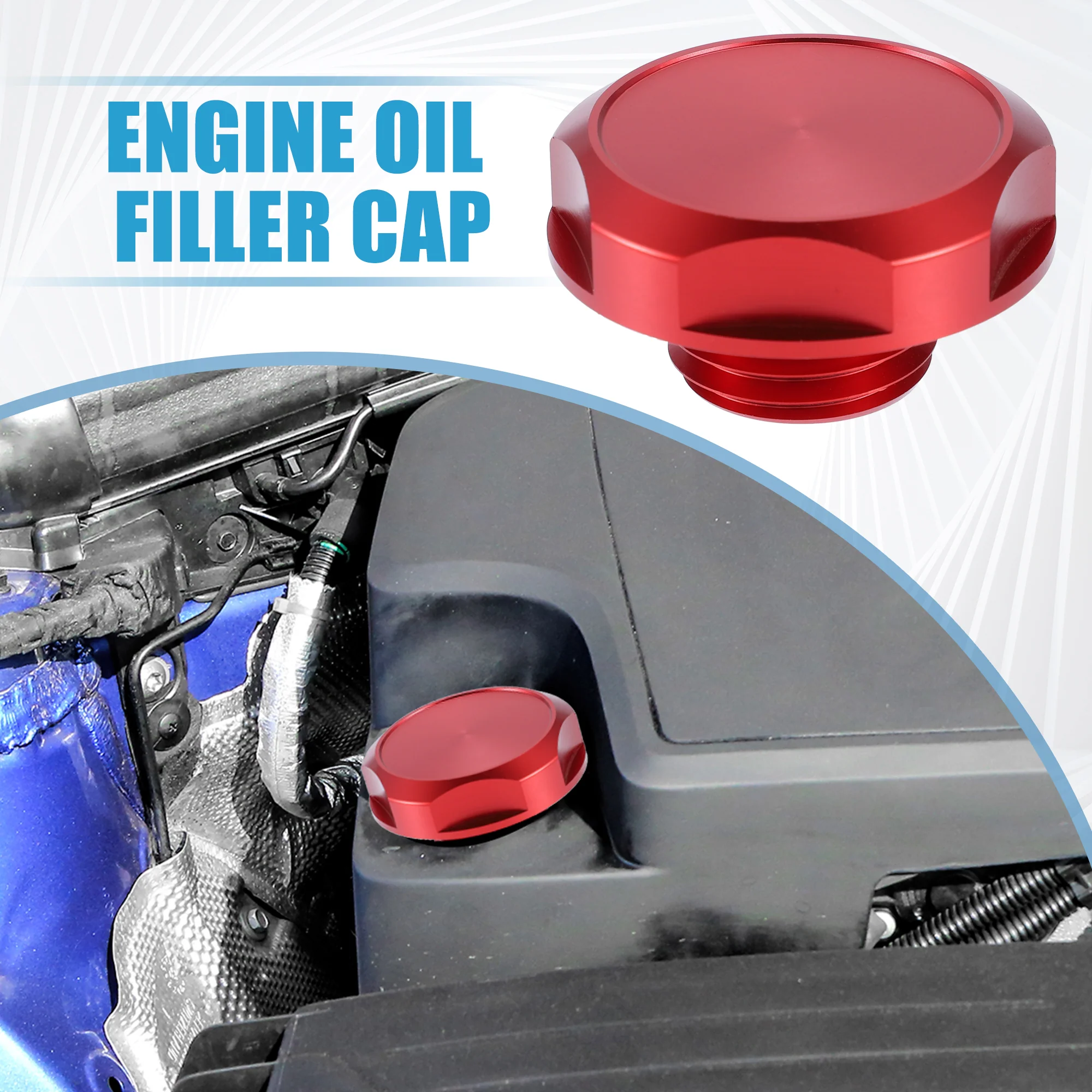 Car Oil Filler Cap Engine Modified Tank Cover for Nissan Most Models Aluminum Alloy Red - Image 3