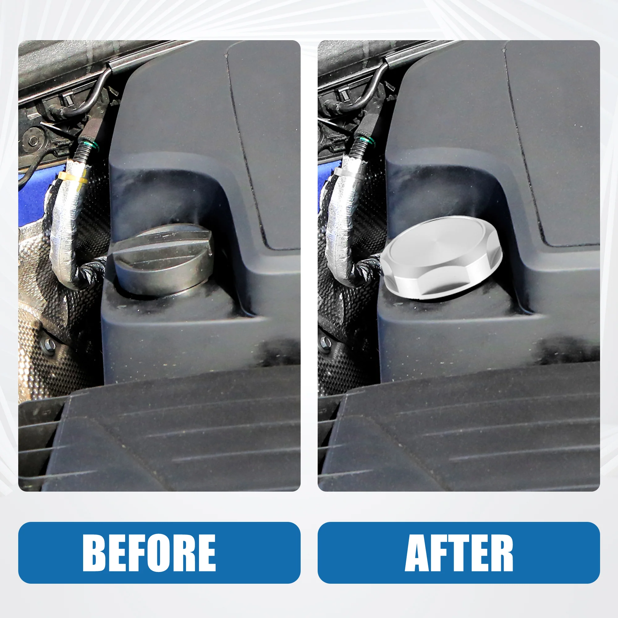 Car Oil Filler Cap Engine Modified Tank Cover for Nissan Most Models Aluminum Alloy Silver Tone - Image 4