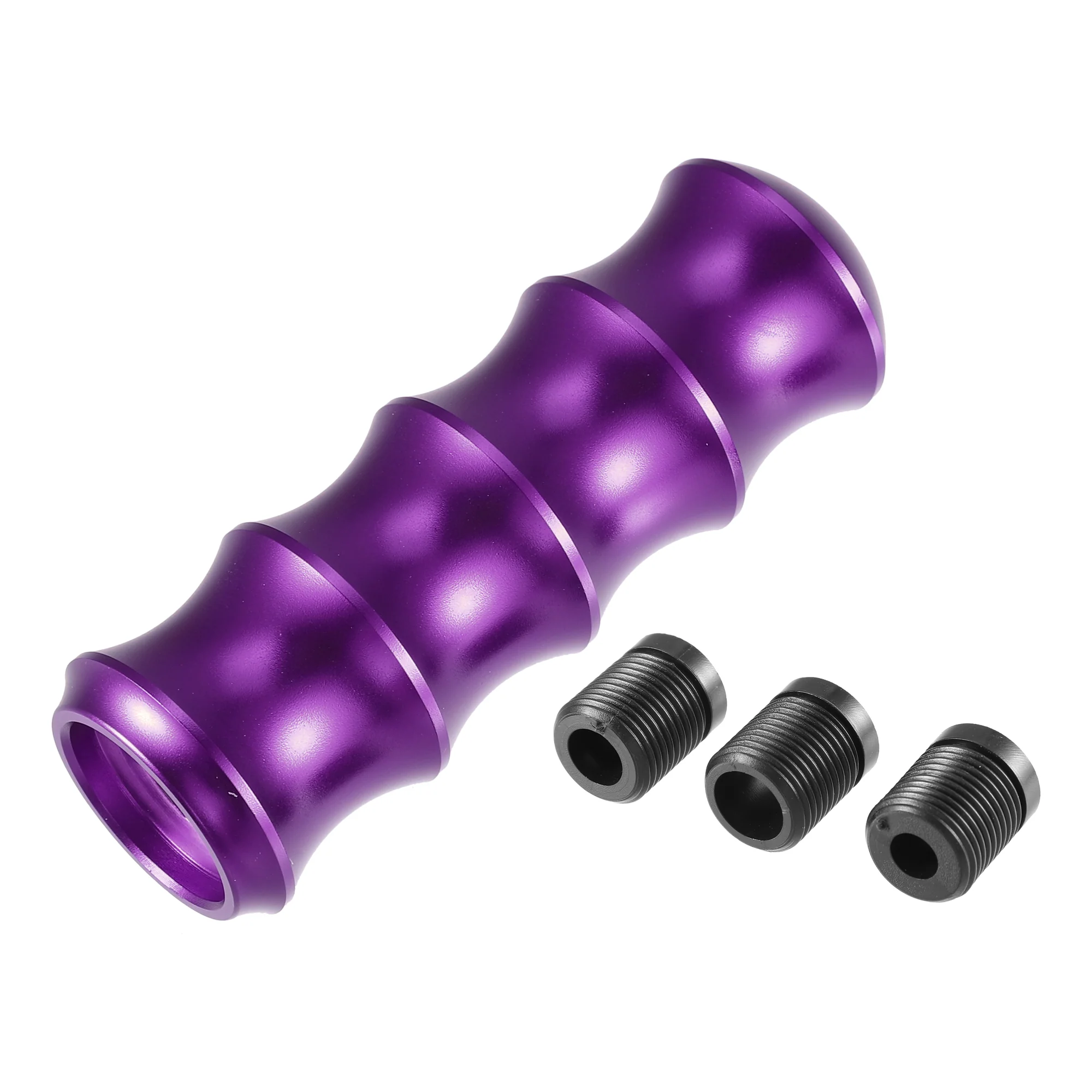 1 Set 12cm Gear Shift Knob Aluminum Alloy Bamboo Style Gear Shifter Car Interior Shift Knob Purple