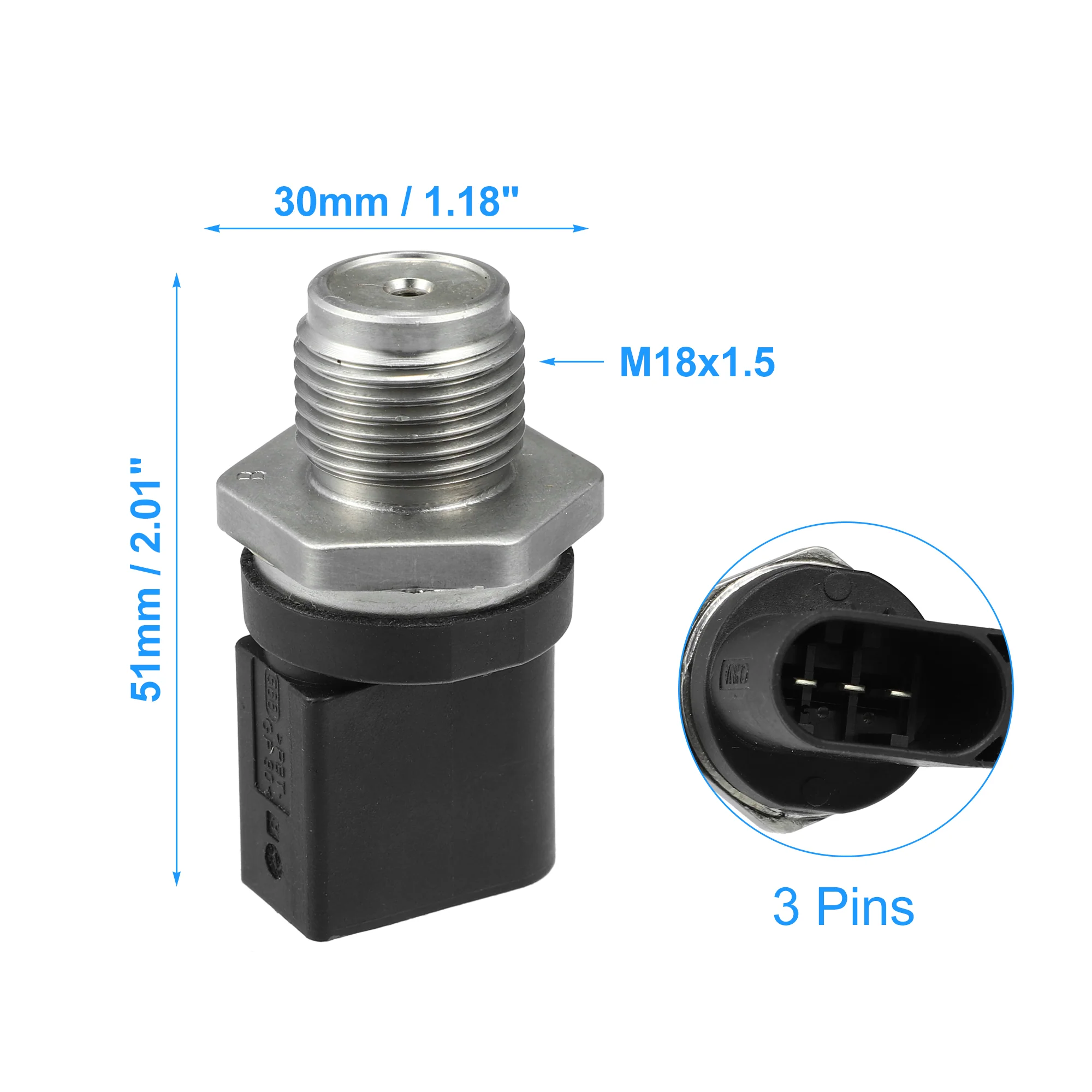 68032066AA Fuel Injection Pressure Regulator Sensor for Jeep Grand Cherokee 3.0L V6 Diesel 2008 for Dodge Sprinter 2500 3500 2.7L 3.0L Diesel 2004-2009 - Image 4