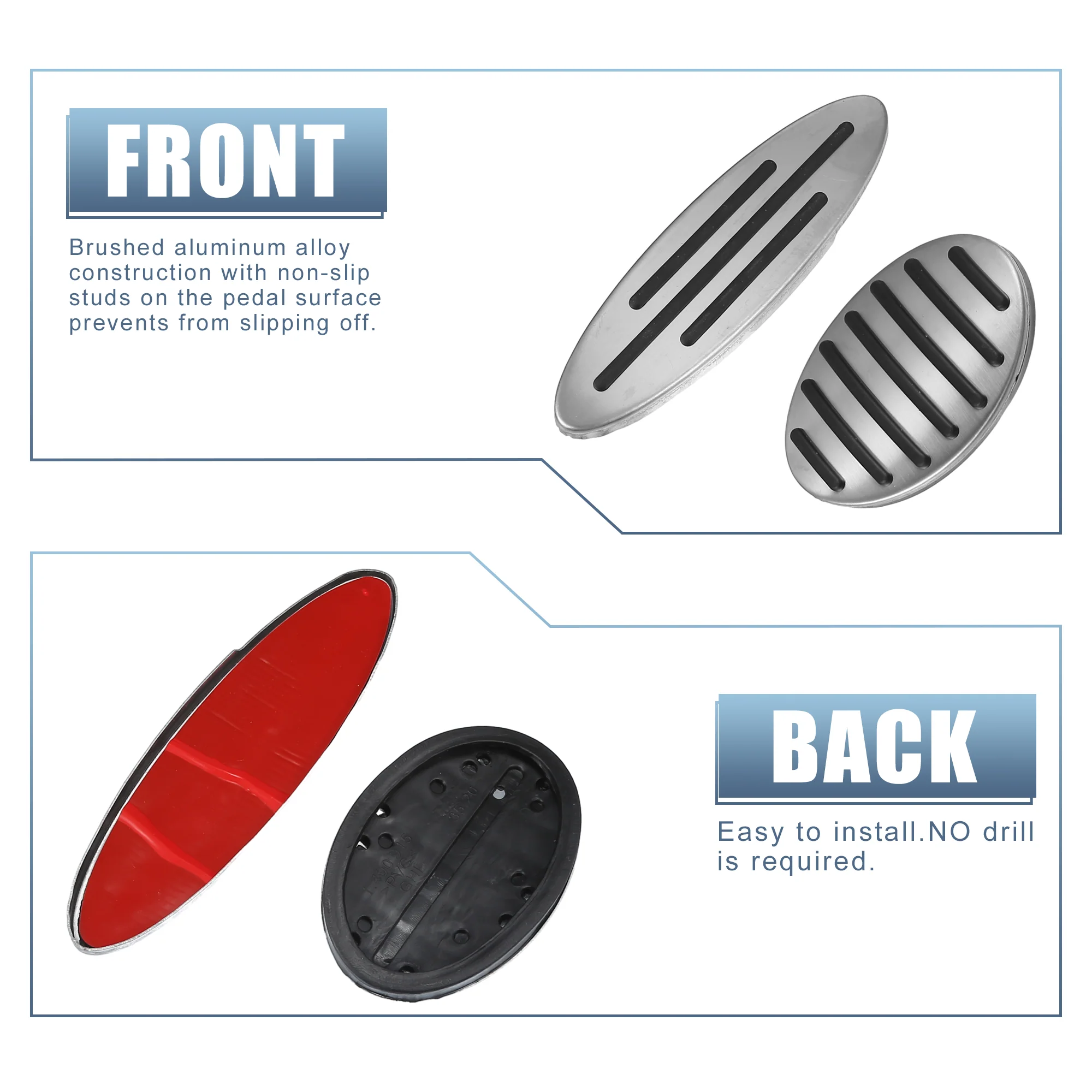 3pcs Brake Pedal Pad Gas Accelerator Pedal Cover Foot Rest Pedal Cover for Mini Cooper JCW S F54 F55 - Image 7