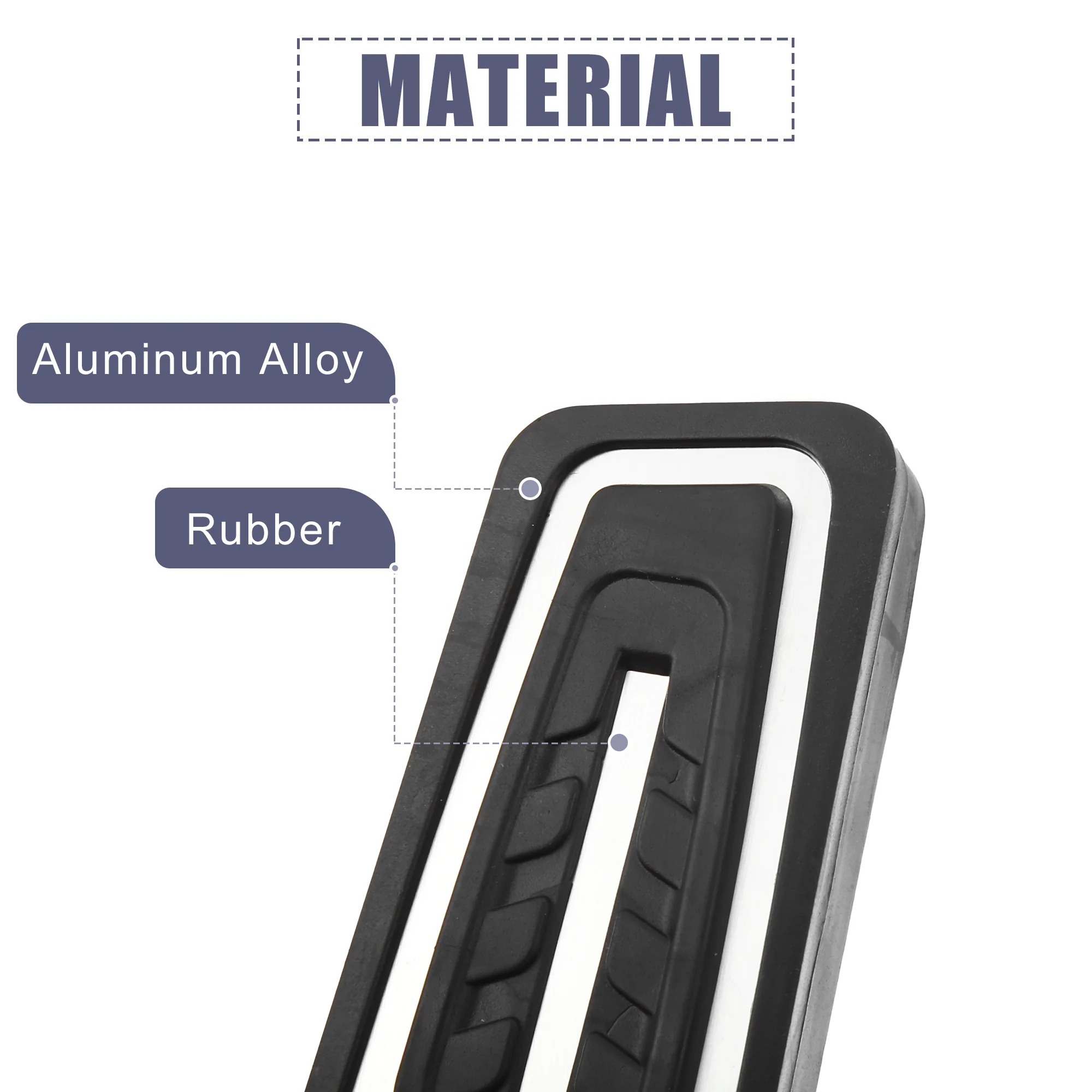 2 Pcs Accelerator Pedal and Brake Pedal Cover Kit for BMW X3 X4 X5 X6 2 3 4 5 6 7 Series G20 F30 G30 G11 G01 G02 G05 Metal Rubber - Image 6