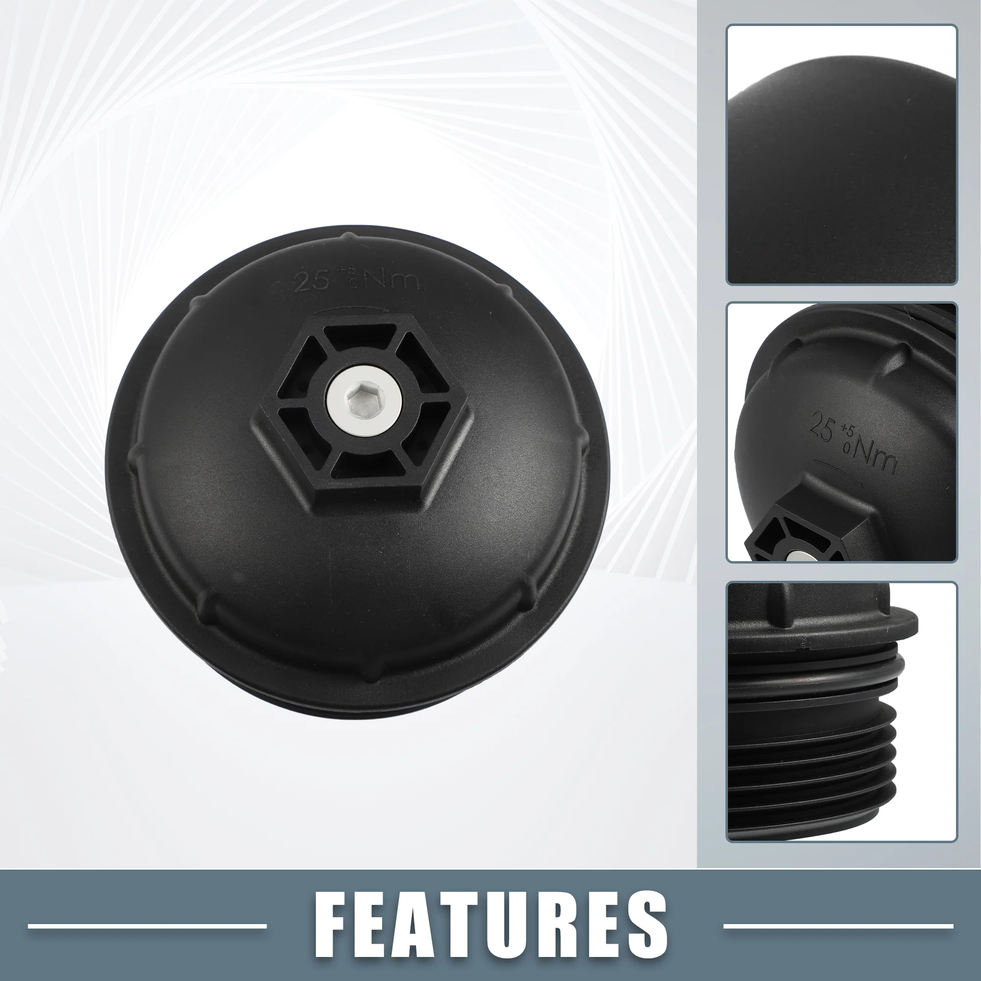 No.03H115433 Engine Oil Filter Housing Cover Cap for VW Atlas 3.6L V6 2018-2023 - Image 3
