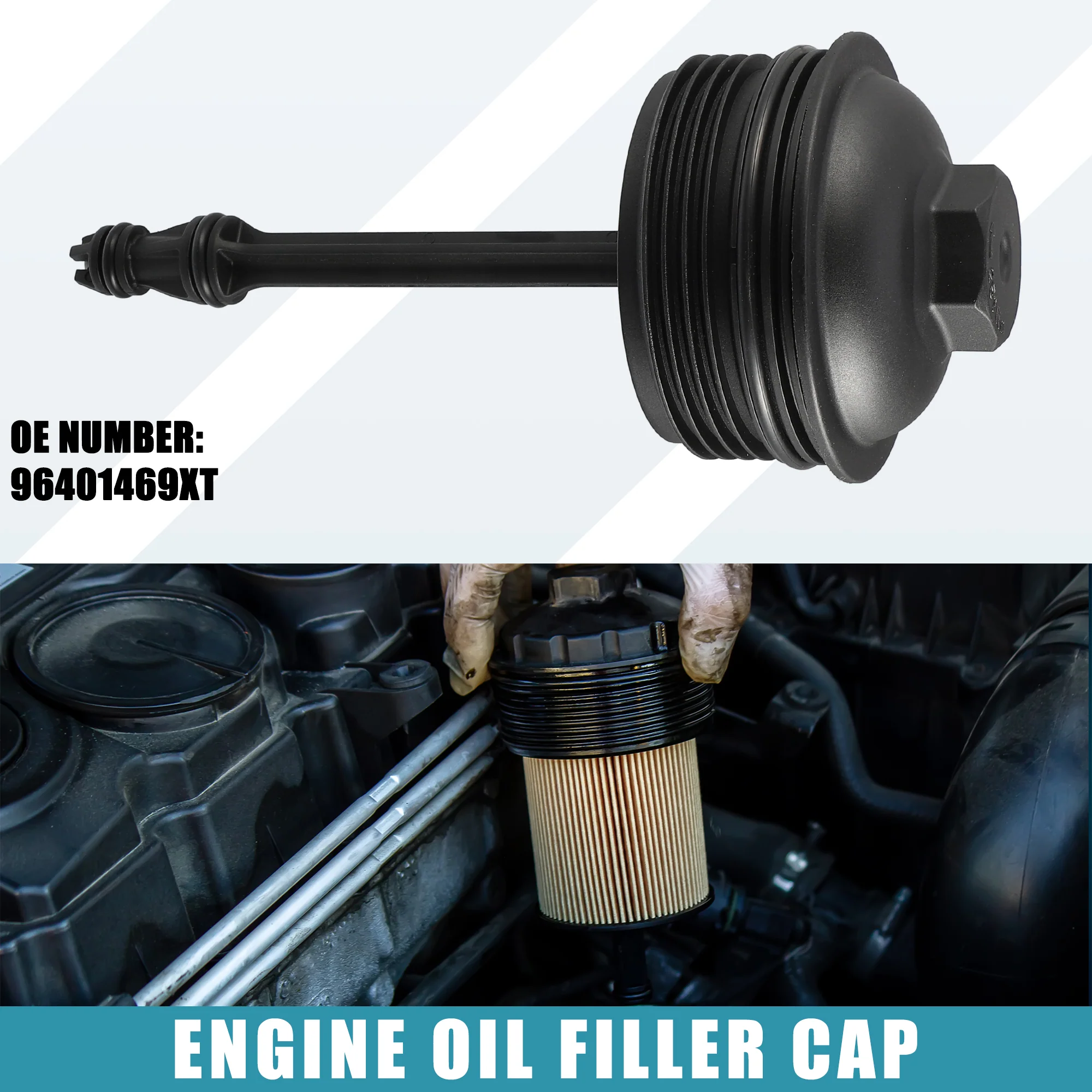 Engine Oil Filter Housing Cover Cap 03L115433C for VW Passat TDI SE, TDI SEL 2.0L Diesel 2012-2014 - Image 2