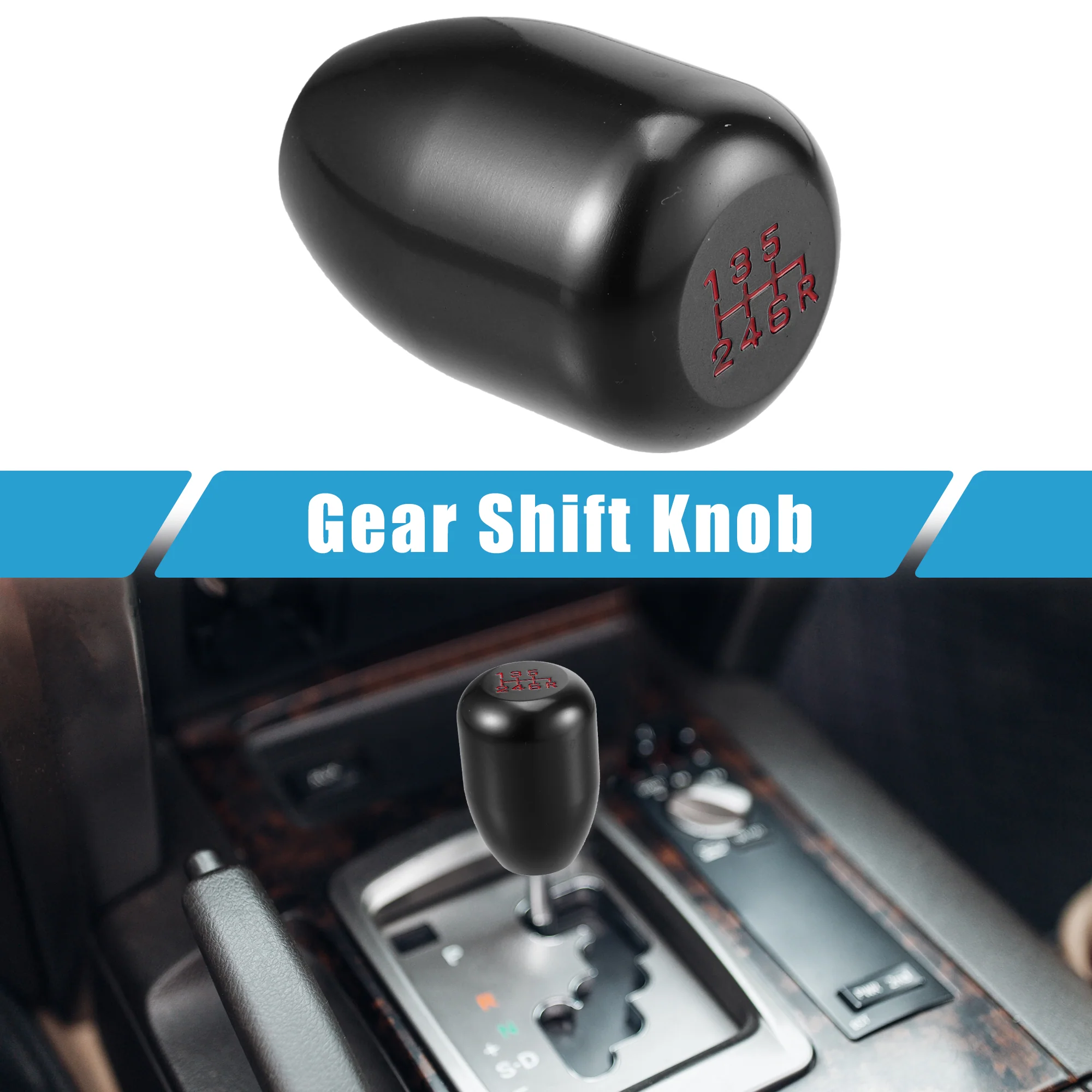 6 Speed Manual Shift Knob Car Shifter Stick Gear Knobs Aluminum AlloyShifting Lever with 8mm 10mm 12mm Adapters Black - Image 3