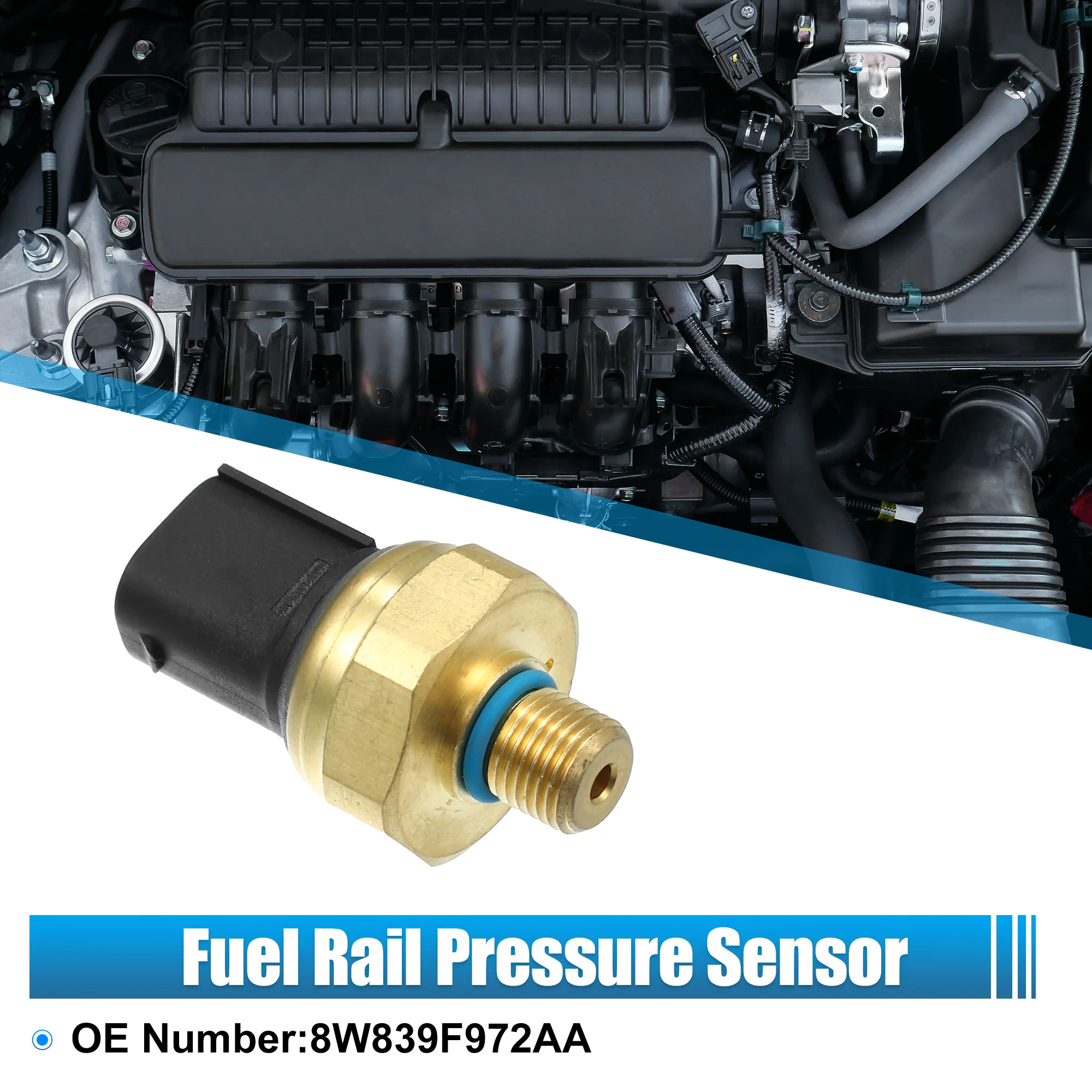 Engine Fuel Rail Pressure Sensor Sender Sending Unit Replace 8W839F972AA for Ford Edge 2.0L 2012-2016 for Volvo XC60 S60 - Image 3