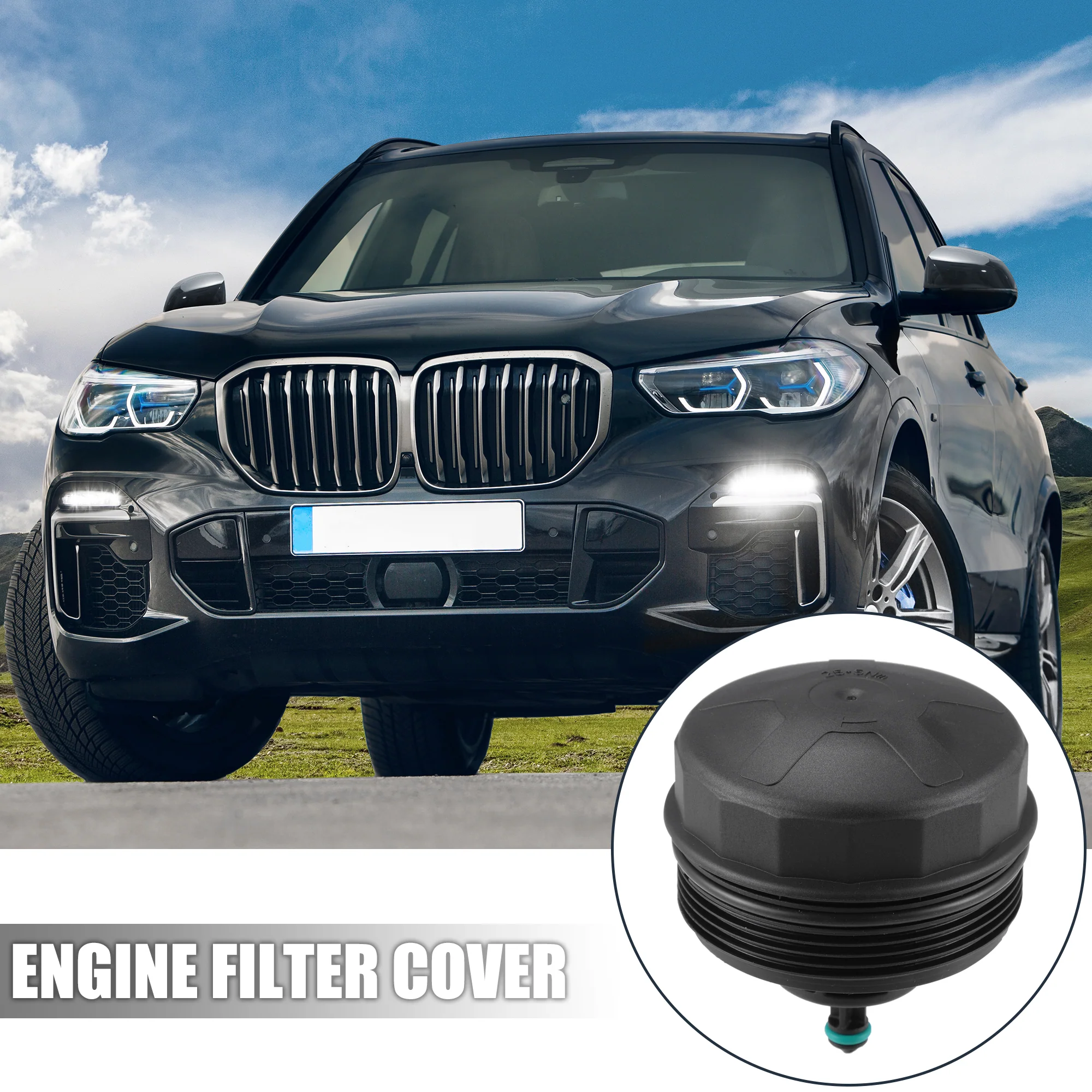 Black Car Oil Engine Filter Housing Cap Cover for BMW 128i 135i 228i 320i 328i 335i X1 X3 11-42-7-525-334 - Image 3