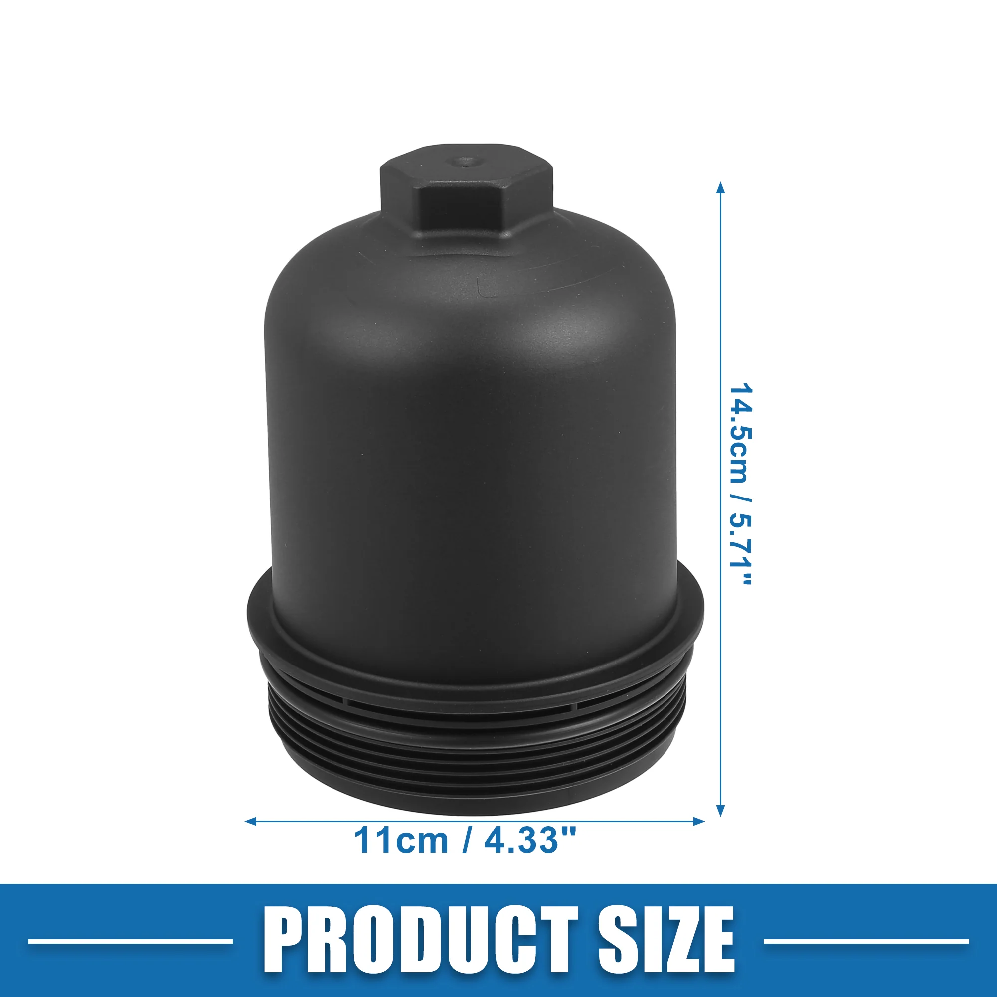 Engine Oil Filter Housing Cover Cap 94610702275 for Porsche Macan 3.6L 3.0L 2015-2018 Plastic Black - Image 6