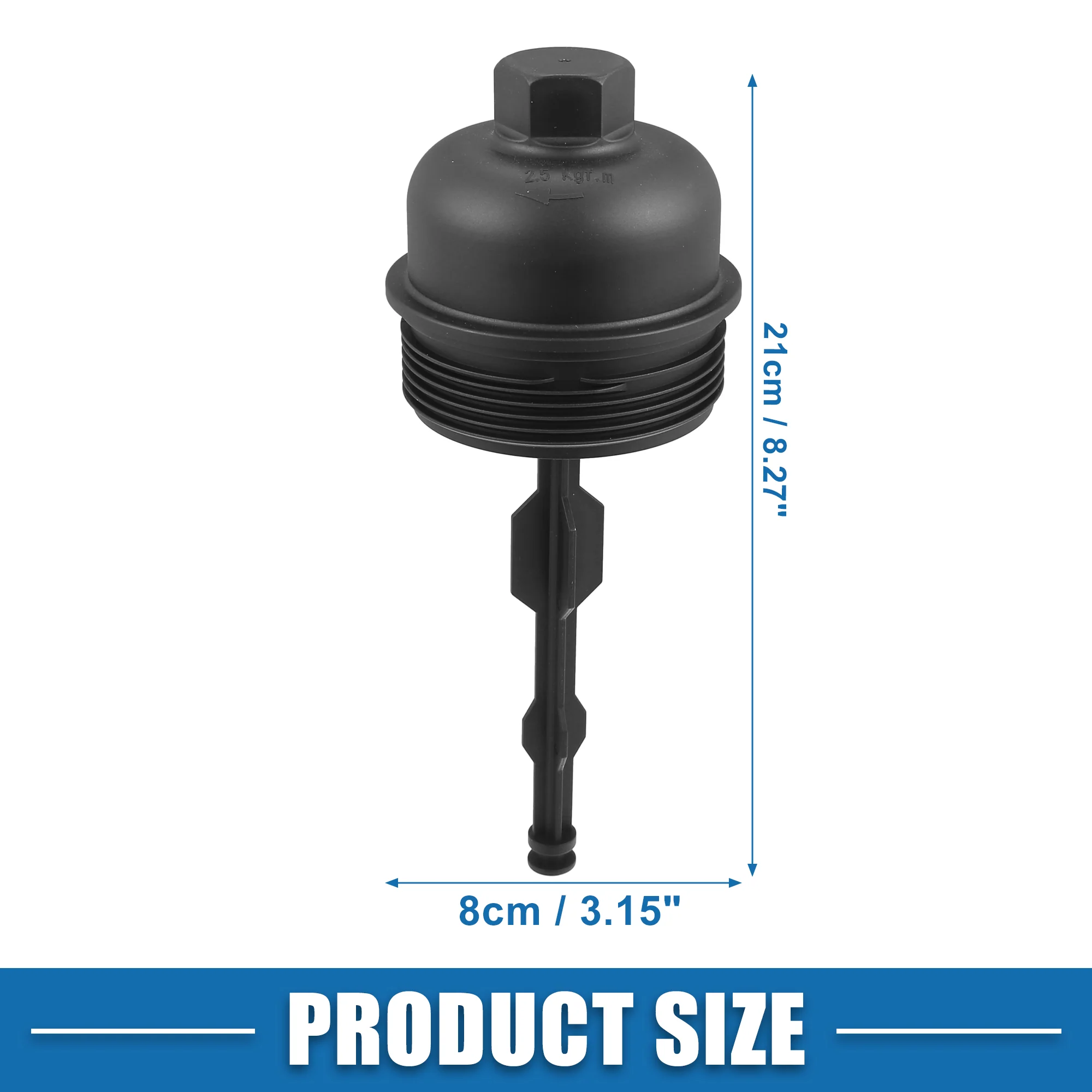 Engine Oil Filter Housing Cover Cap 26350-2A000 for HYUNDAI Accent Getz 1.5L 2002-2010 Plastic Black - Image 5
