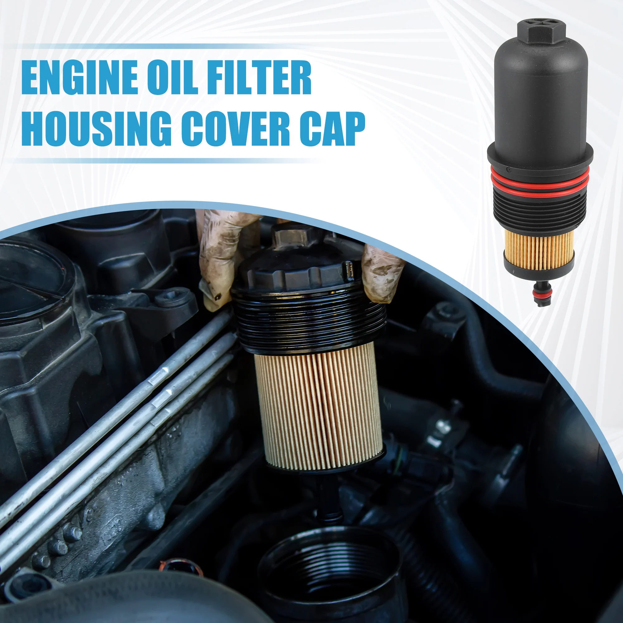 Engine Oil Filter Housing Cover Cap FT4Z-6A832-C for Ford F-150 2.7L 2015-2021 - Image 3