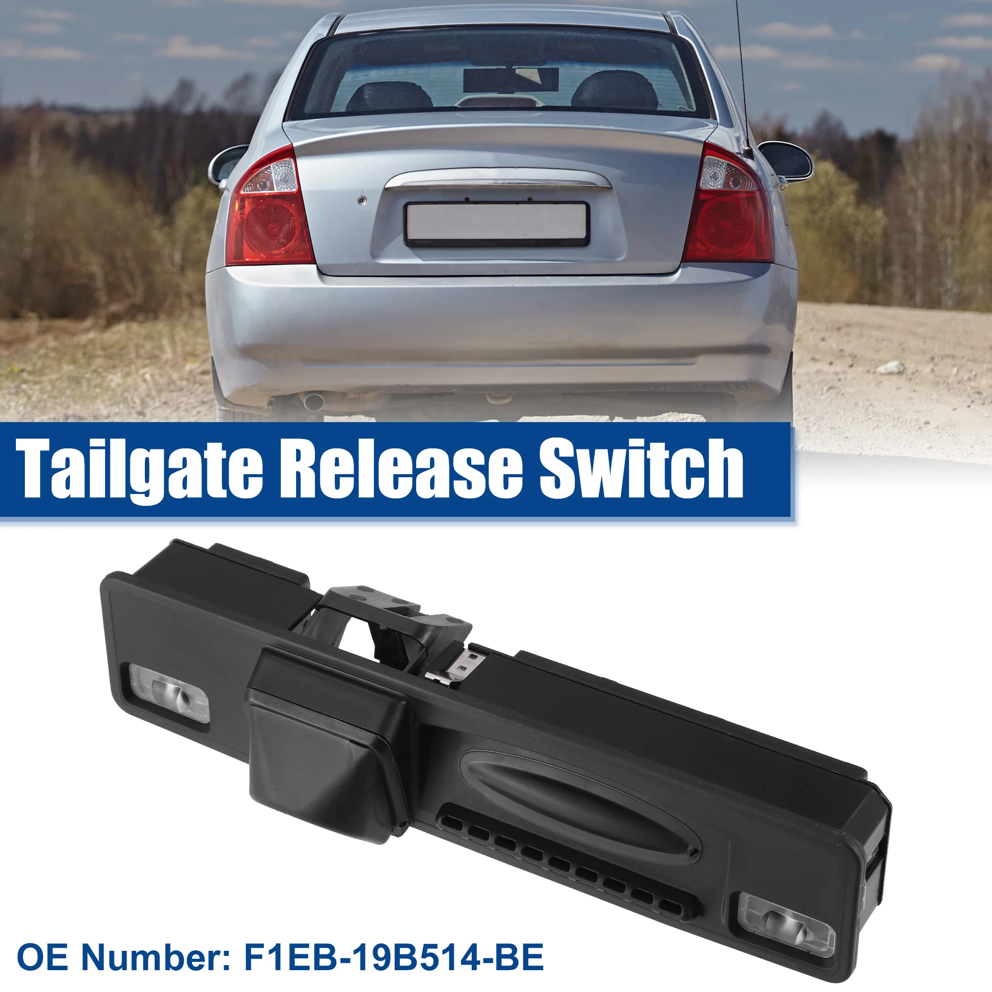 Rear Car Tailgate Release Switch Replacement Fit for Ford Focus - Pack of 1 Black - Image 2