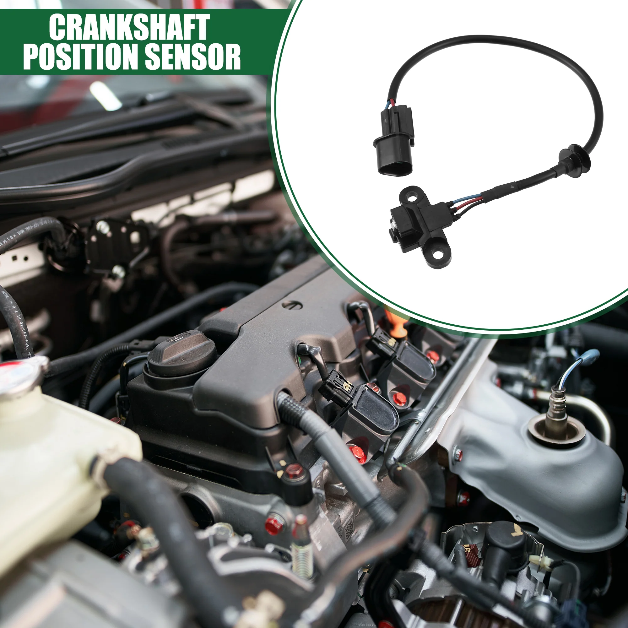 Engine Crankshaft Position Sensor, Crank Position Sensor, for Mitsubishi, ABS, J5T26171A, Black - Image 2